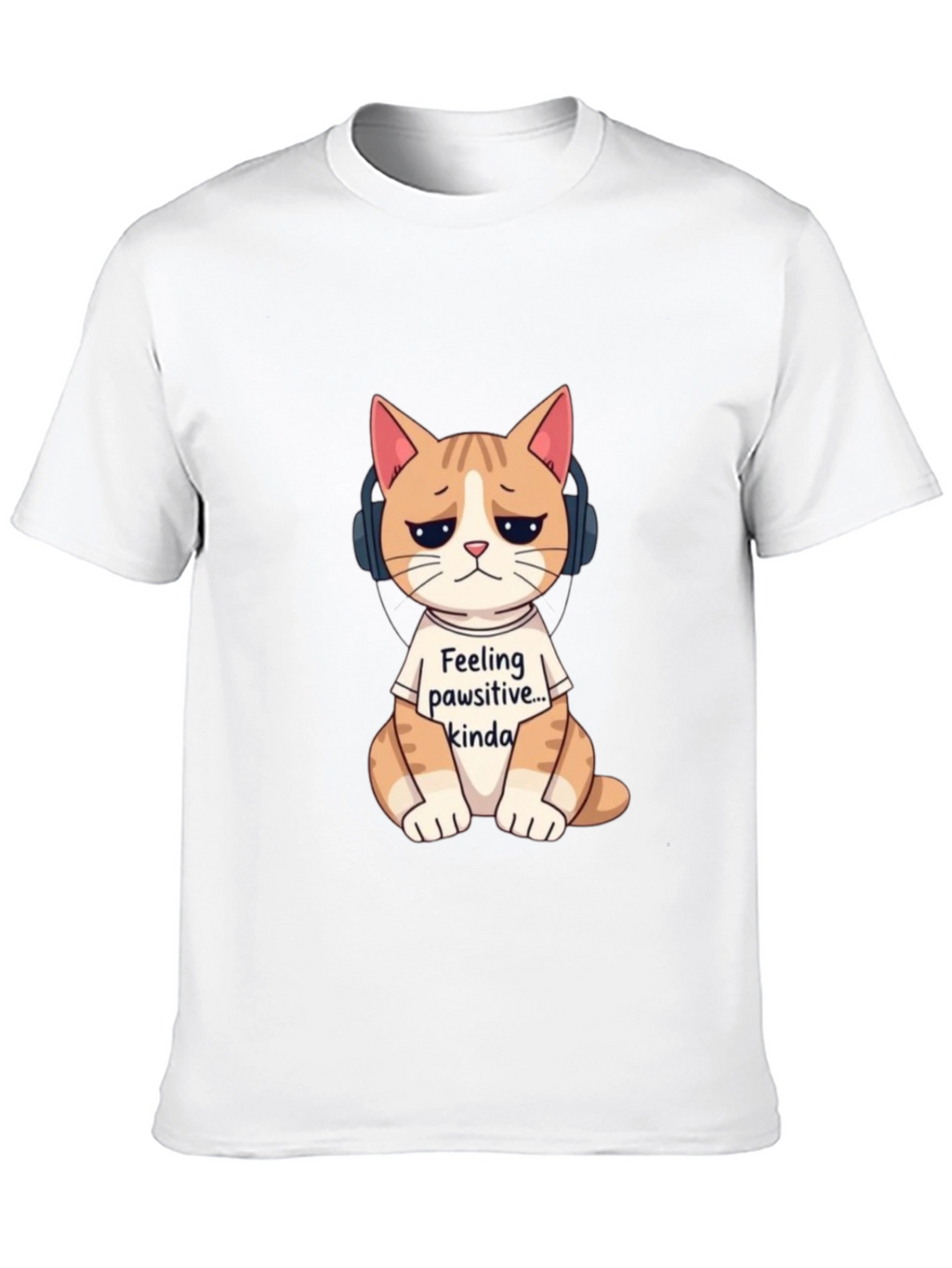 Feeling Pawsitive Cat T-Shirt - Unisex Black Tee