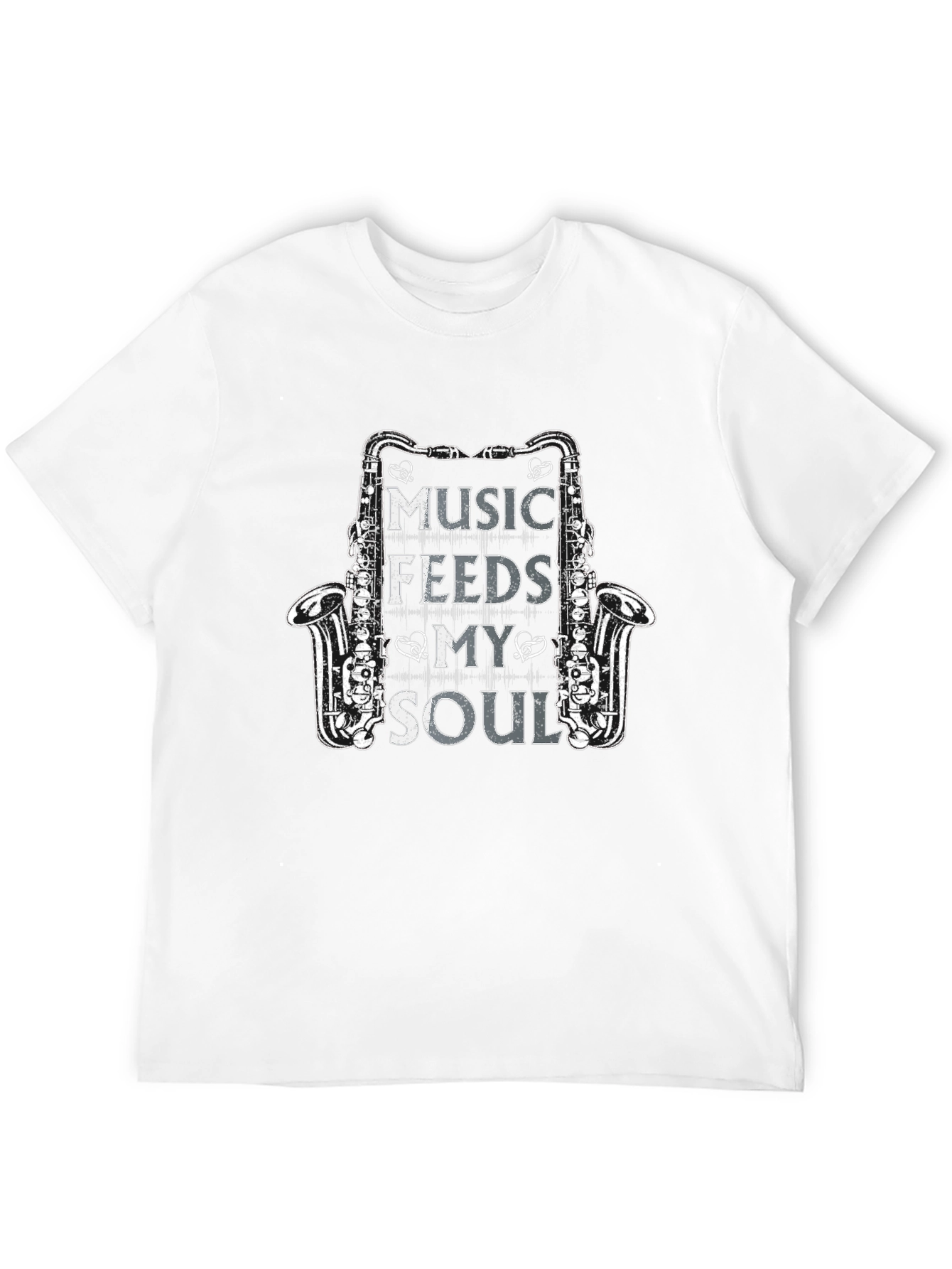 Music Feeds My Soul Saxophone Graphic Tee