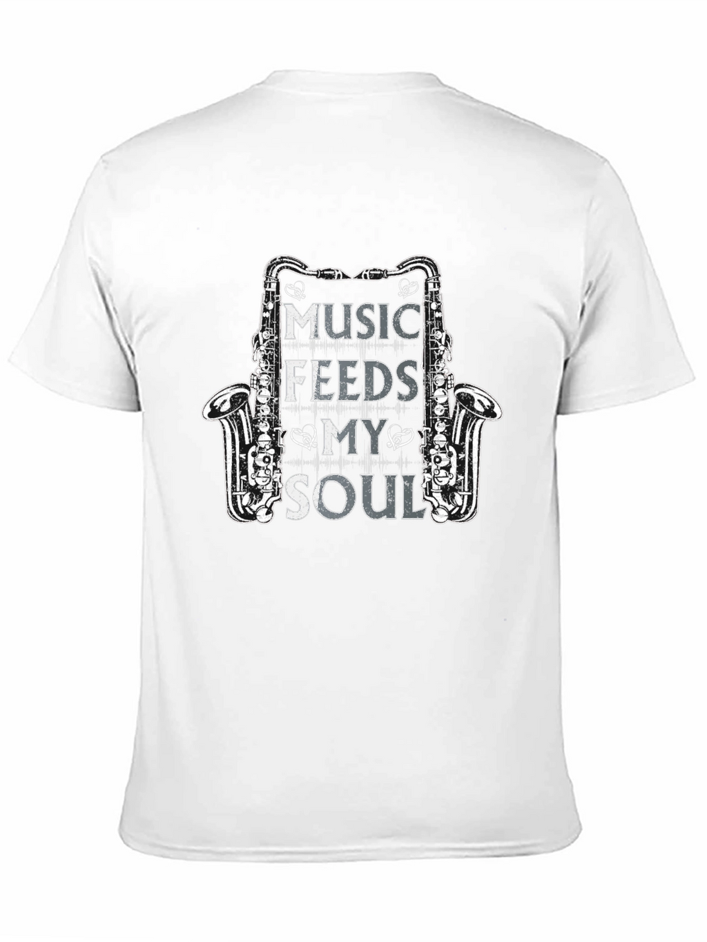 Music Feeds My Soul Saxophone Graphic Tee