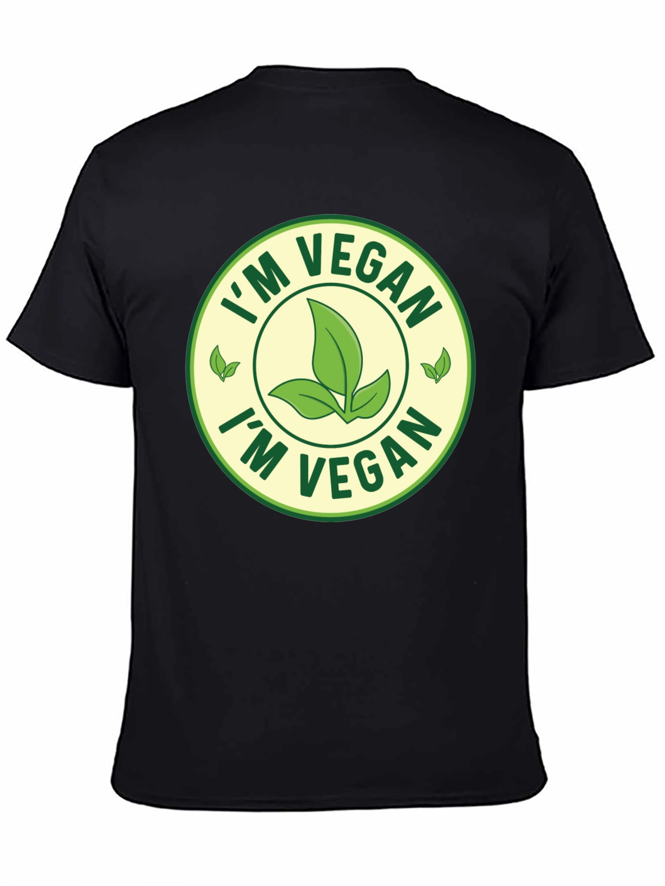 Im Vegan T-Shirt - Black Crew Neck