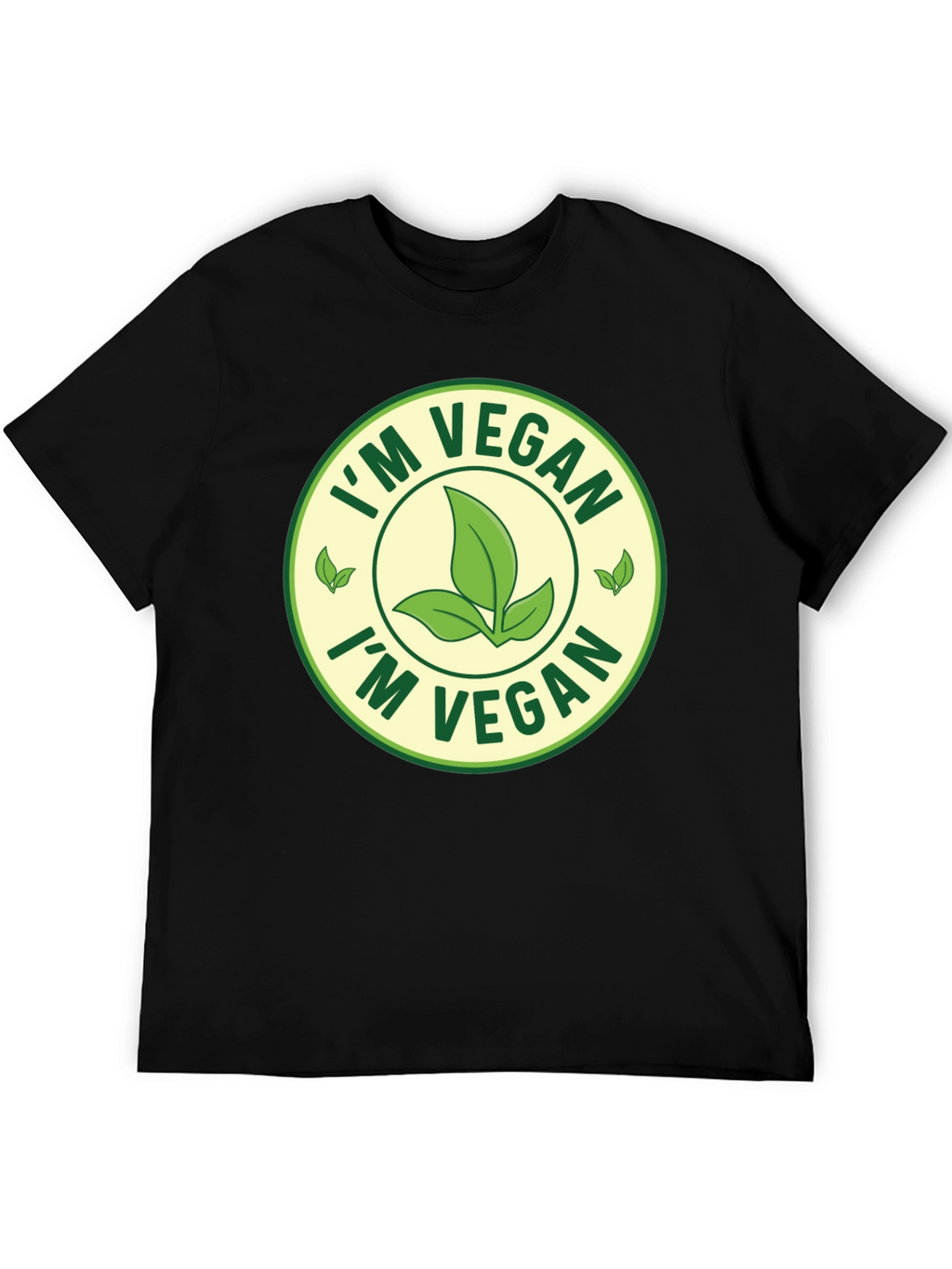 Im Vegan T-Shirt - Black Crew Neck