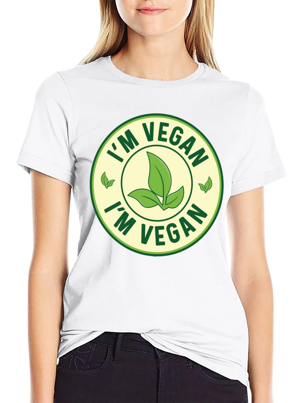 Im Vegan T-Shirt - Black Crew Neck