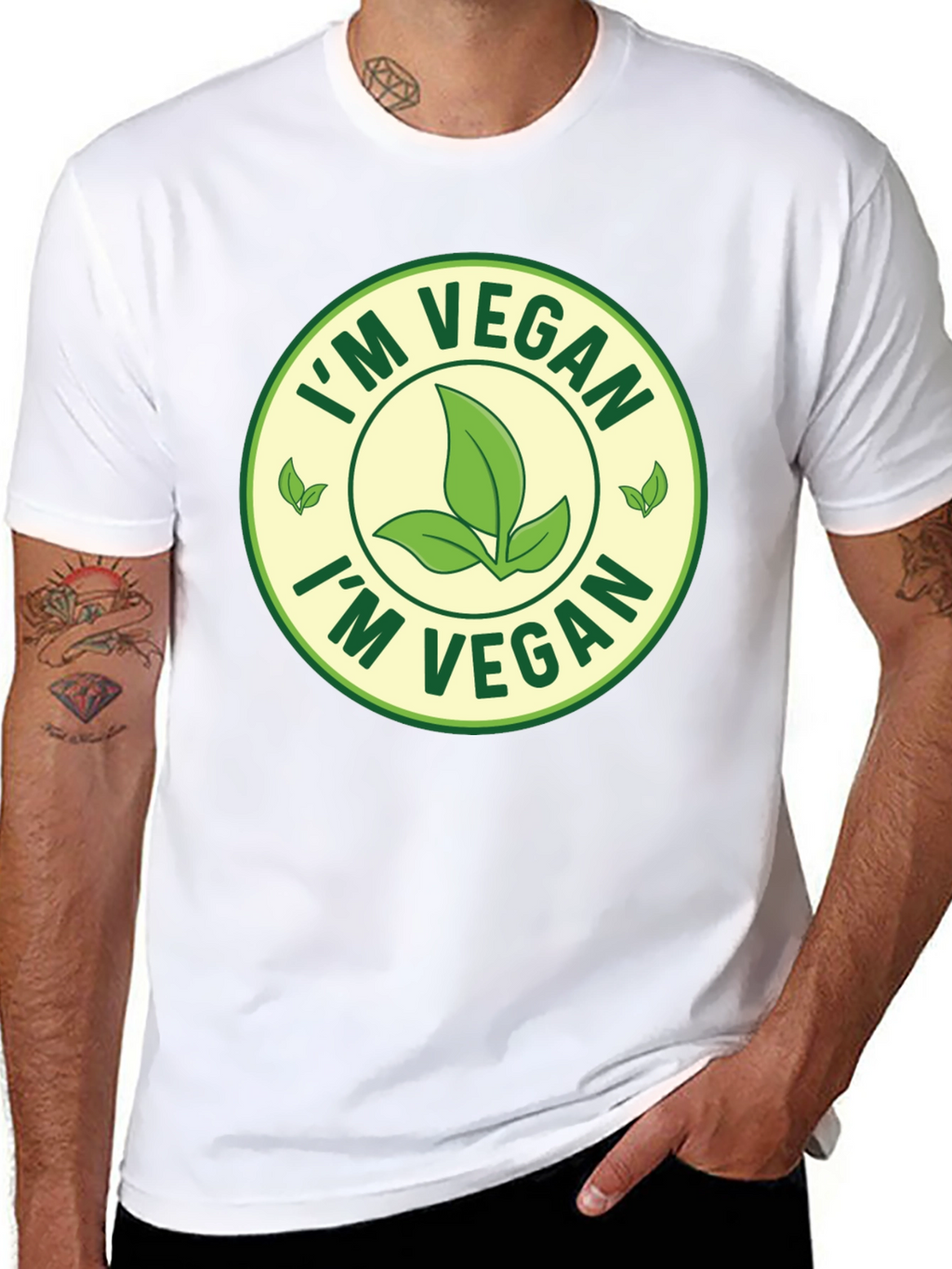 Im Vegan T-Shirt - Black Crew Neck
