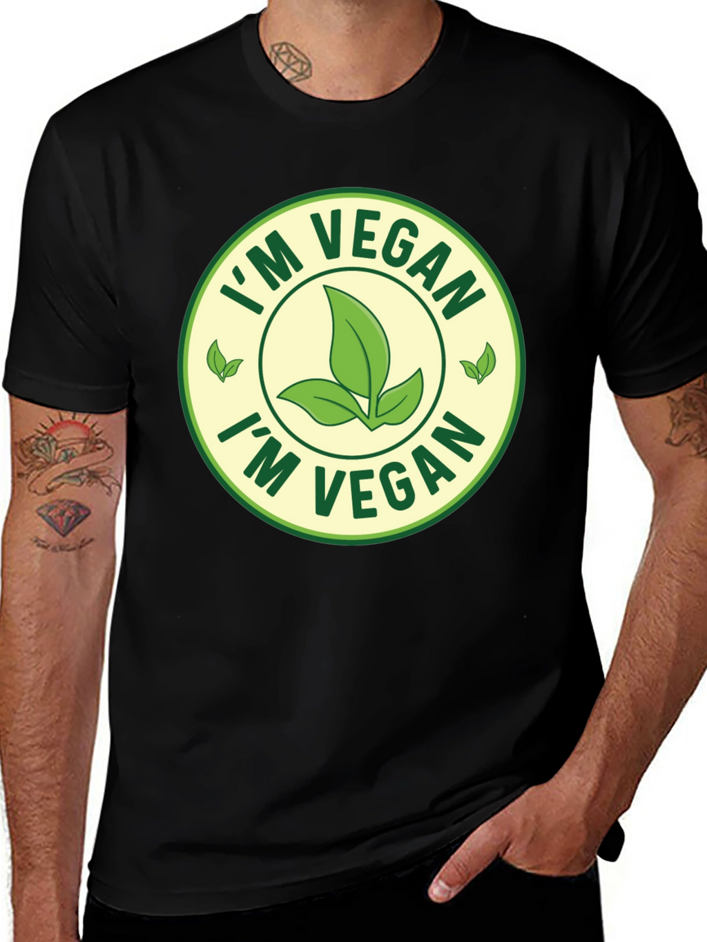 Im Vegan T-Shirt - Black Crew Neck