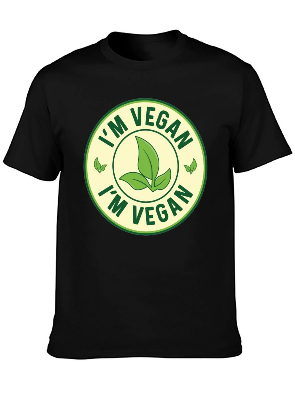Im Vegan T-Shirt - Black Crew Neck