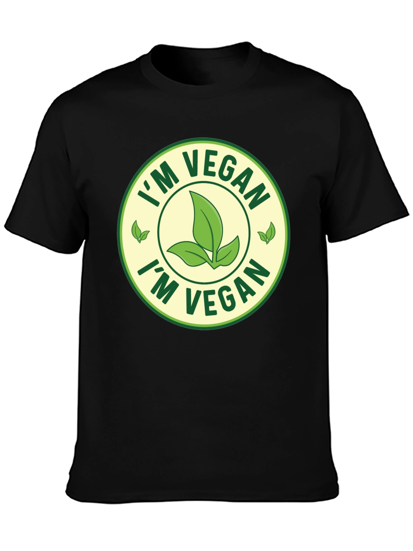 Im Vegan T-Shirt - Black Crew Neck