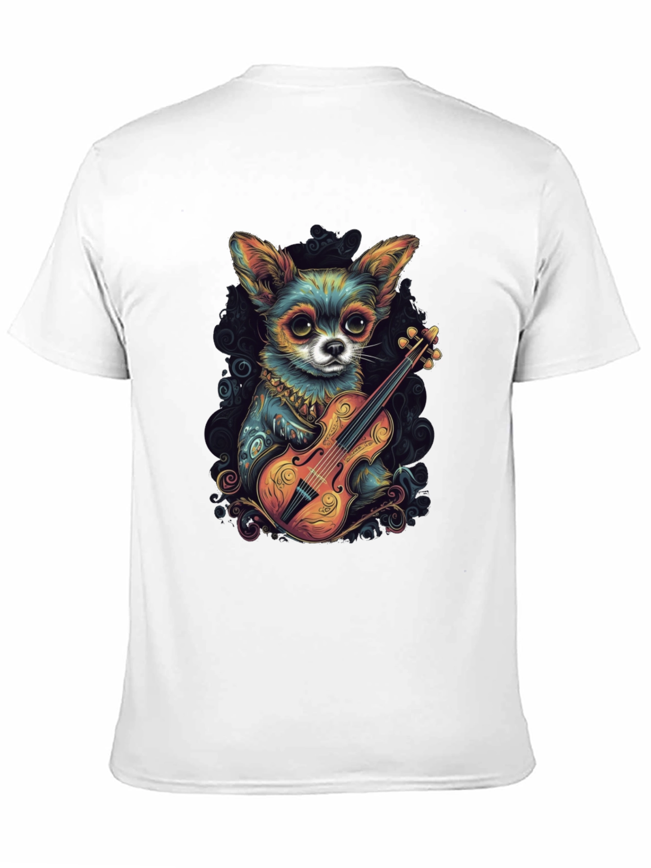 Chihuahua Violinist Graphic T-Shirt