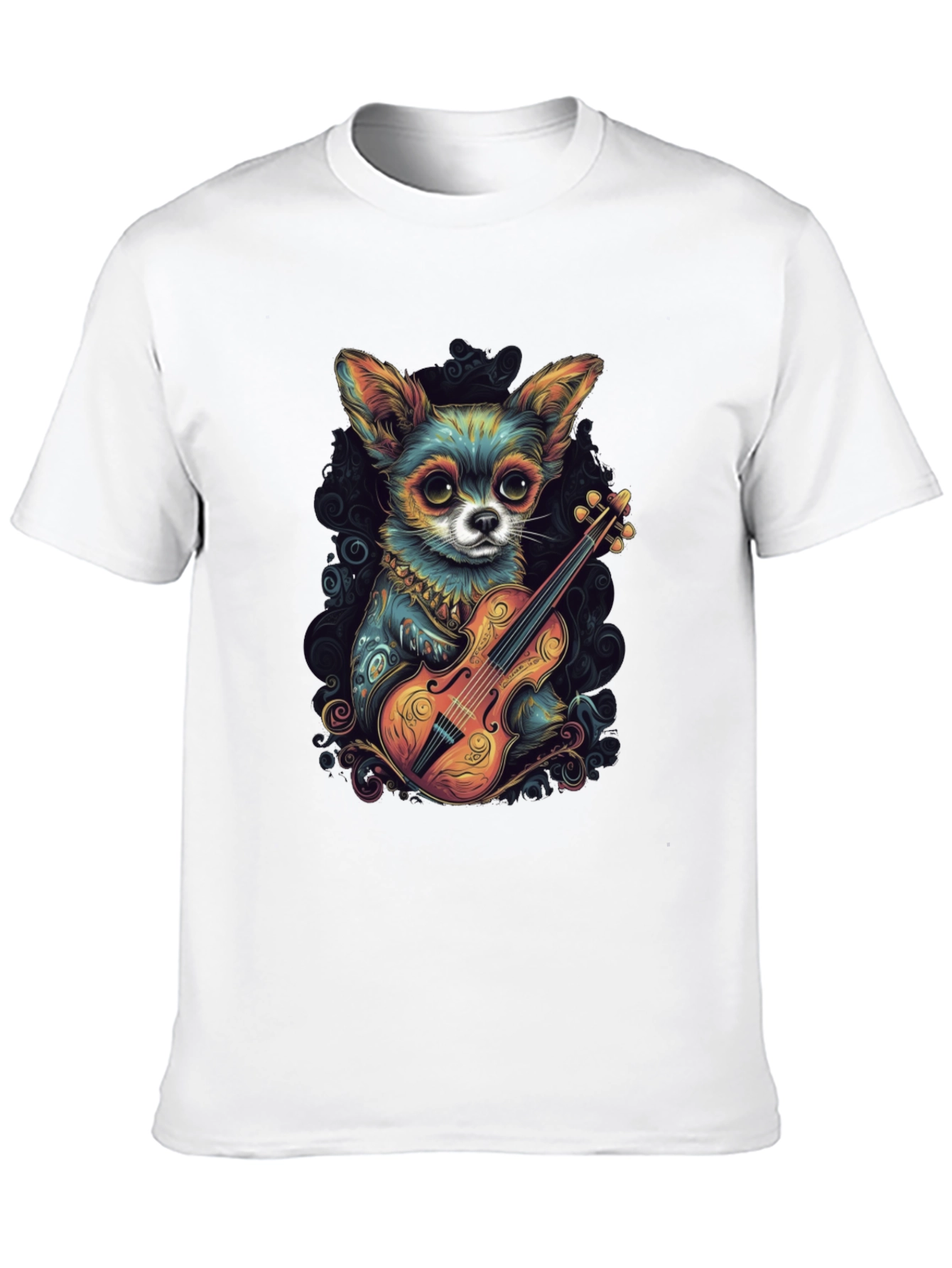 Chihuahua Violinist Graphic T-Shirt
