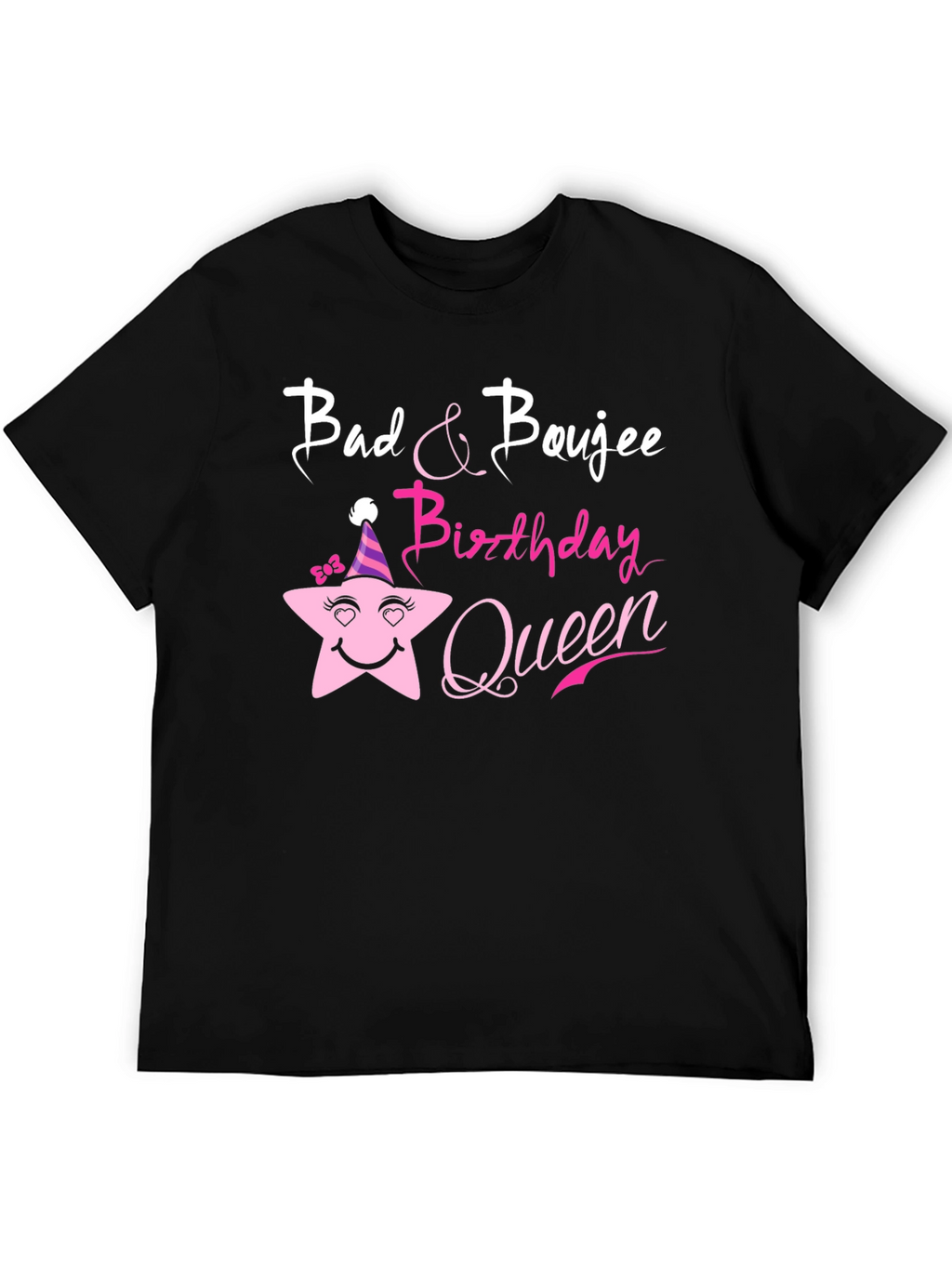 Bad & Boujee Birthday Queen Black T-Shirt