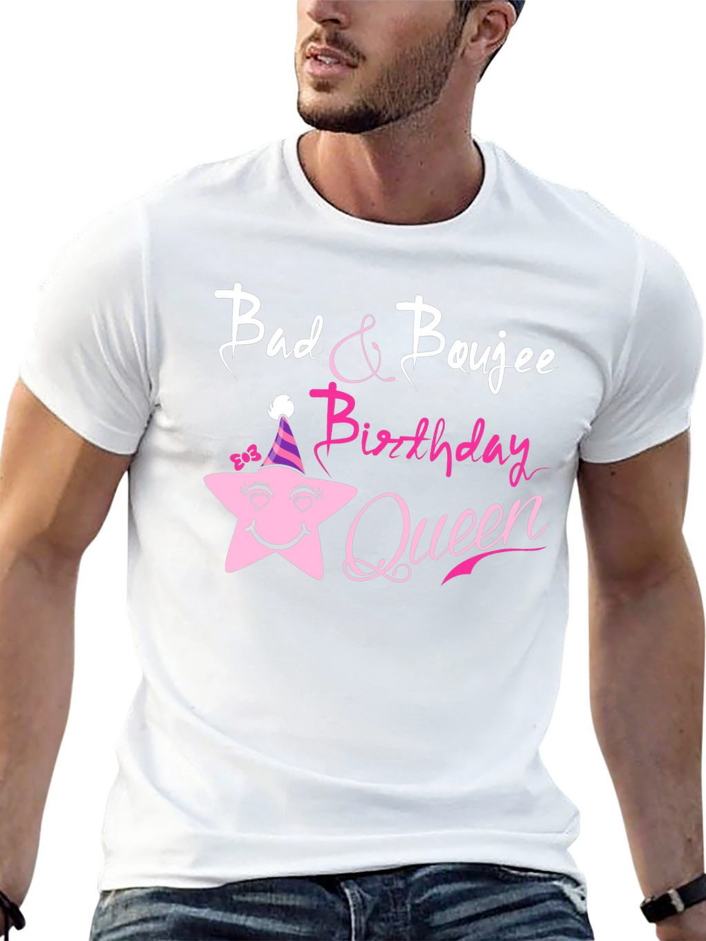 Bad & Boujee Birthday Queen Black T-Shirt