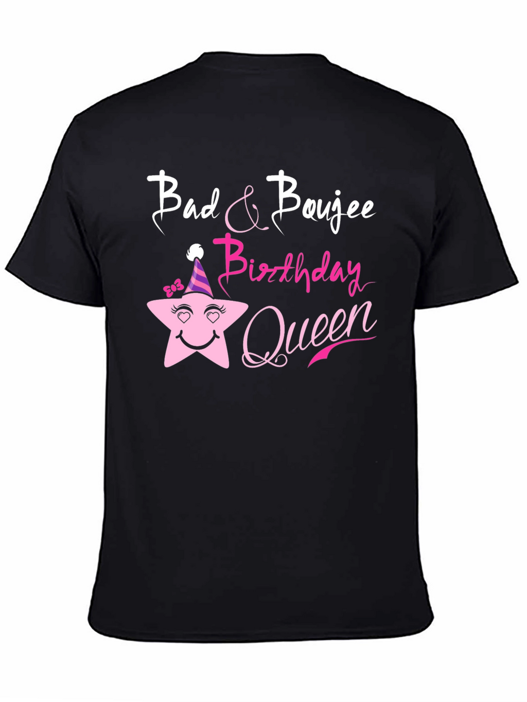 Bad & Boujee Birthday Queen Black T-Shirt