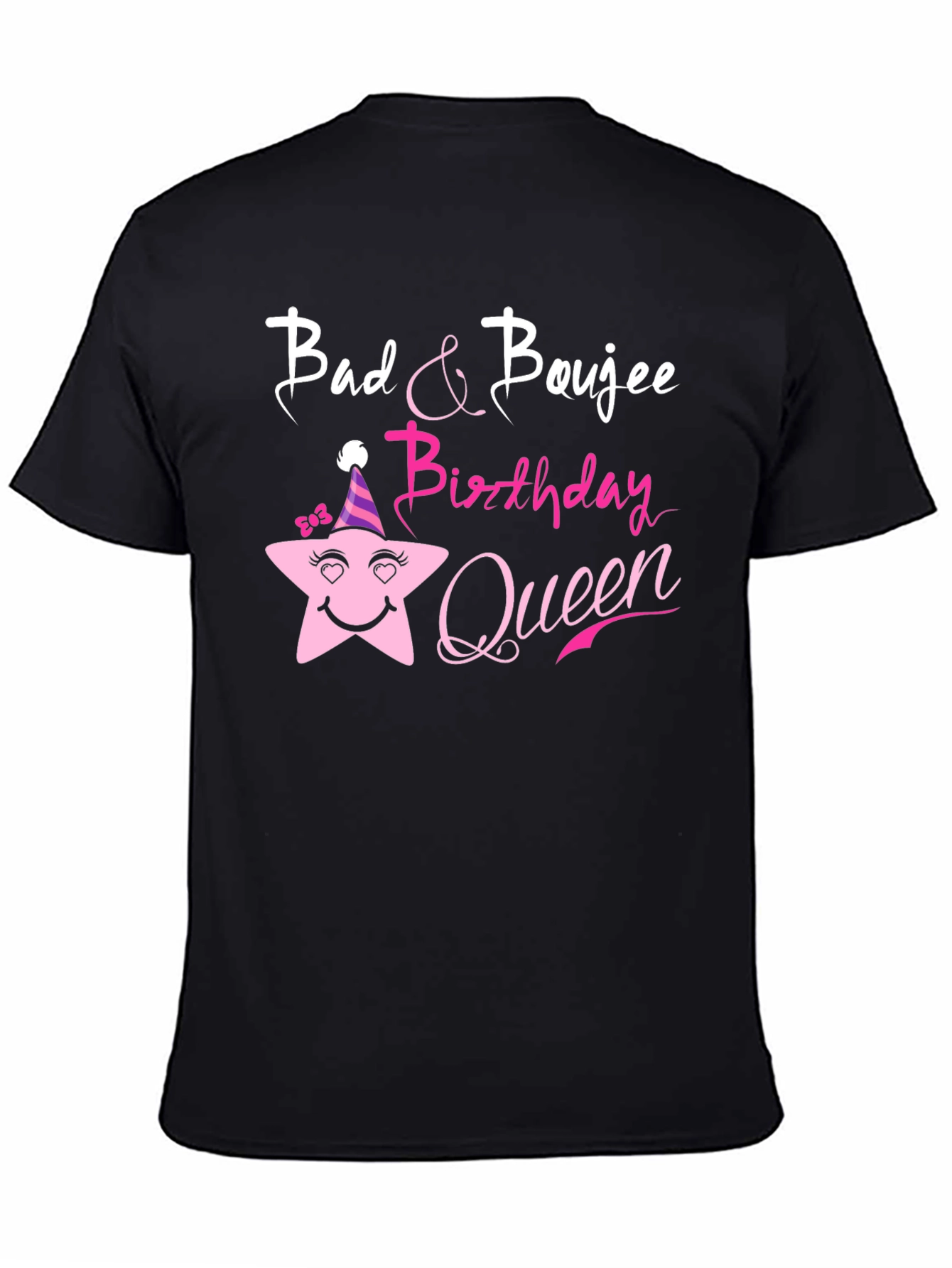 Bad & Boujee Birthday Queen Black T-Shirt