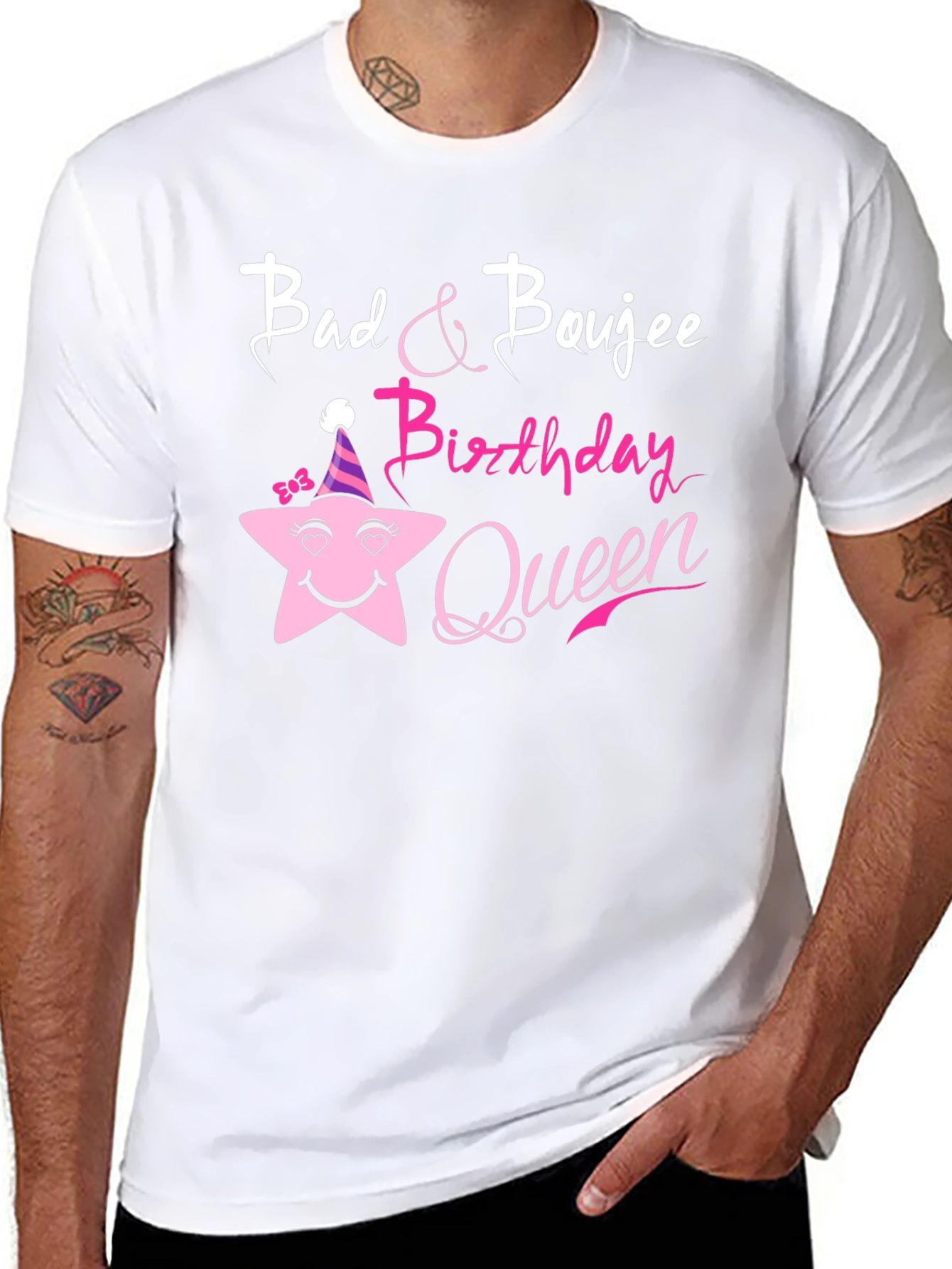 Bad & Boujee Birthday Queen Black T-Shirt
