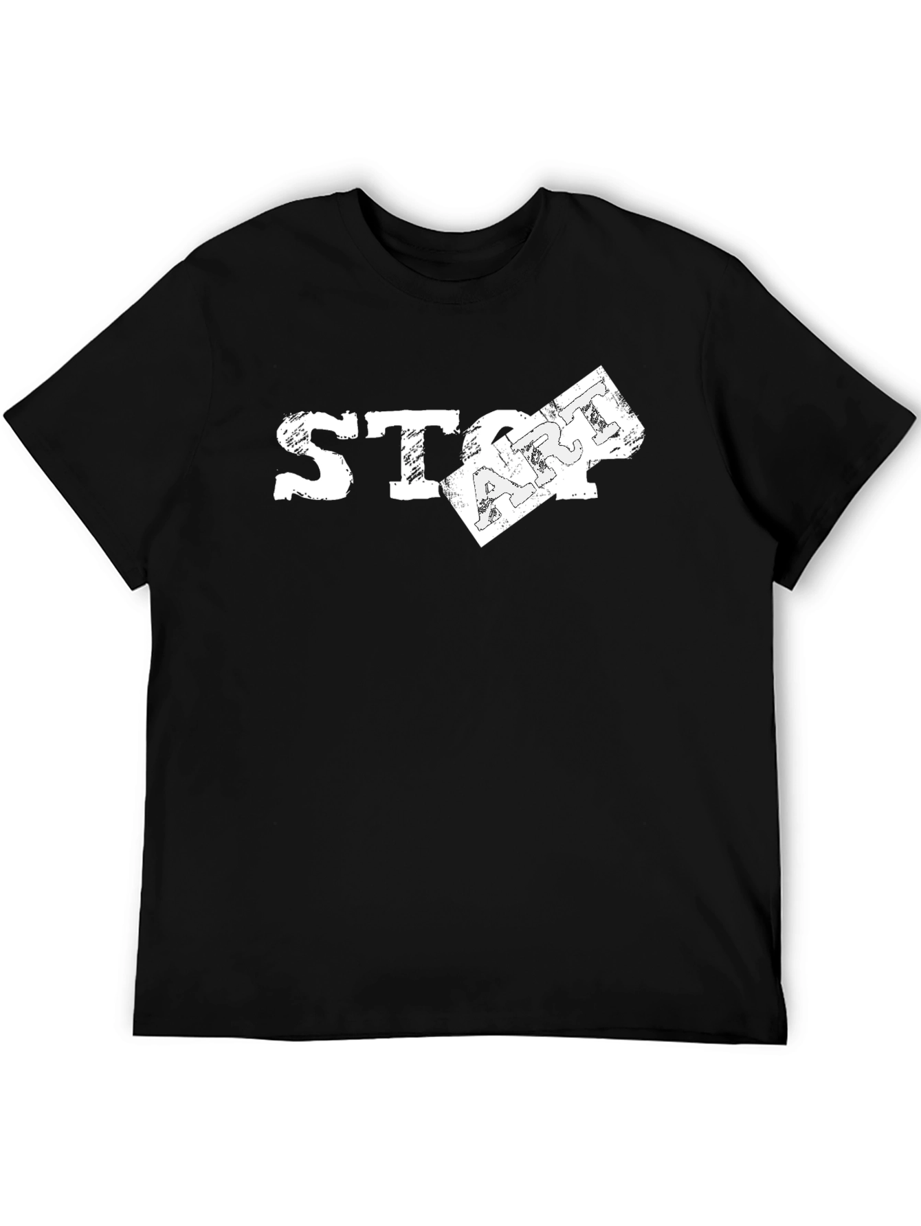 Stop Art T-Shirt - Distressed Graphic Tee