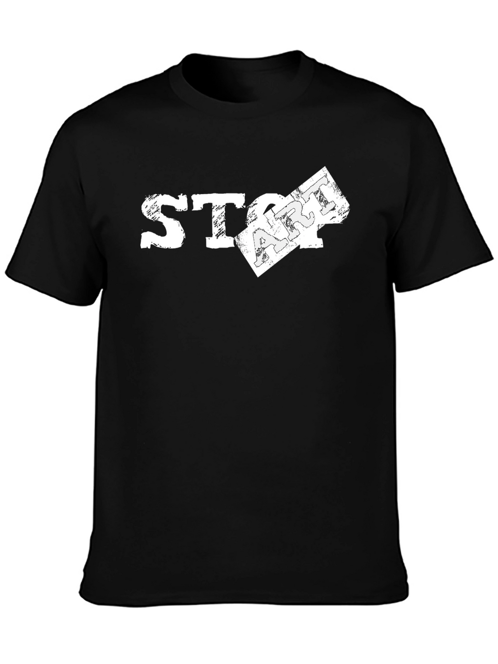 Stop Art T-Shirt - Distressed Graphic Tee