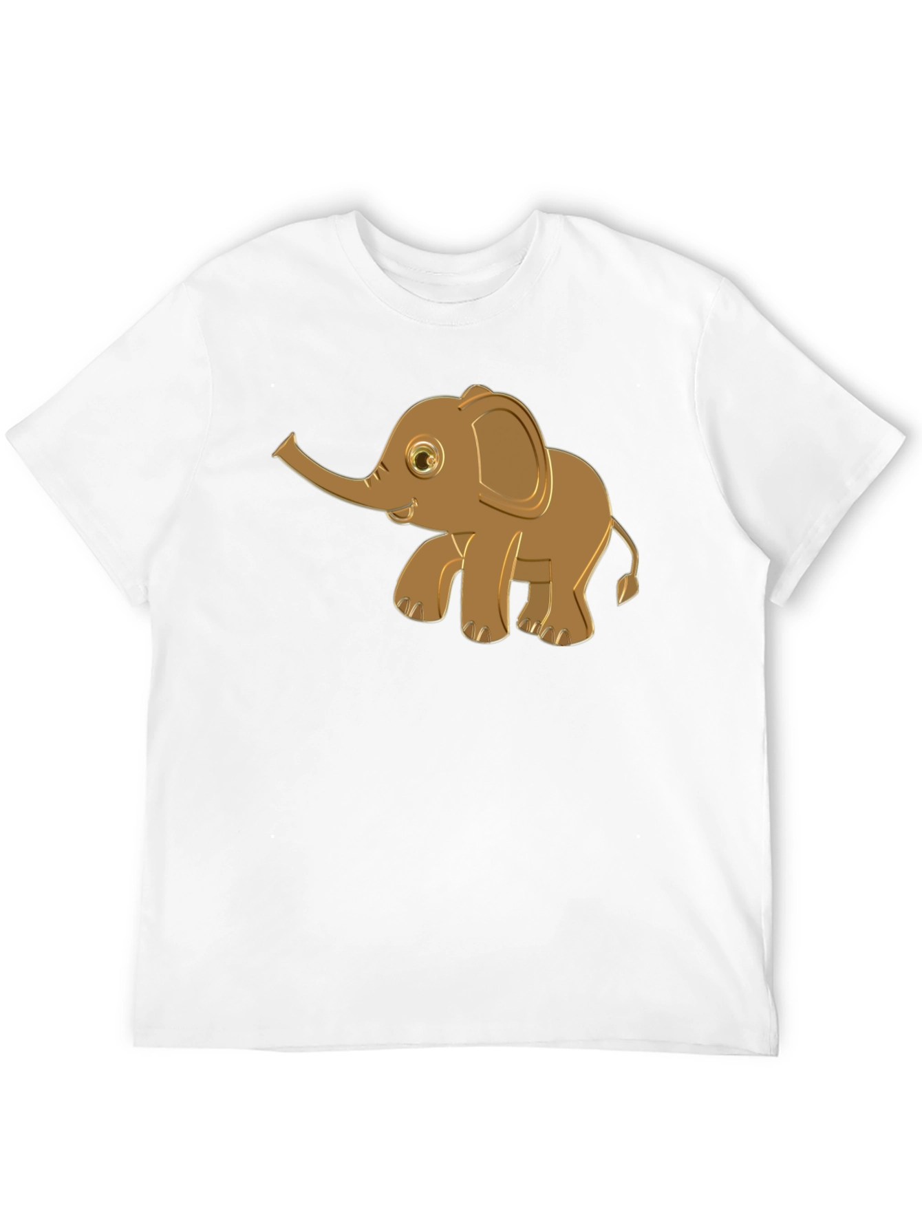Cute Elephant Graphic Tee - Black