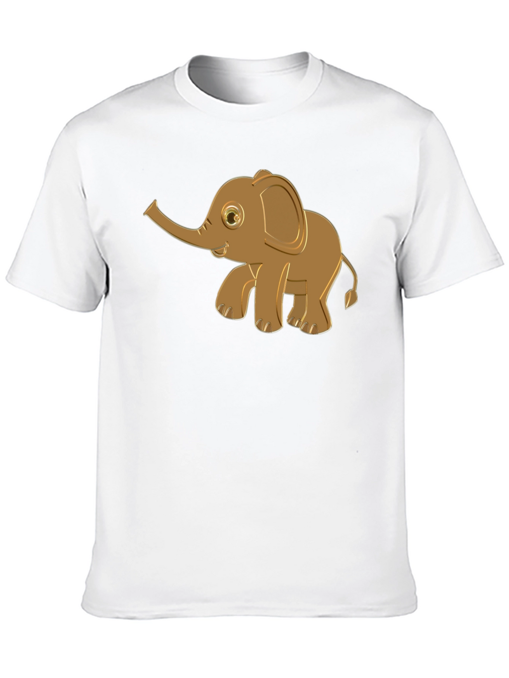 Cute Elephant Graphic Tee - Black