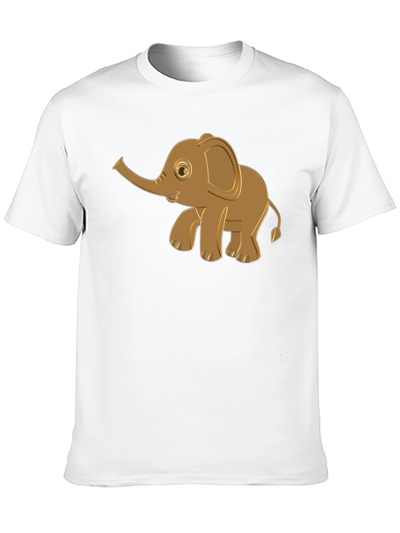 Cute Elephant Graphic Tee - Black