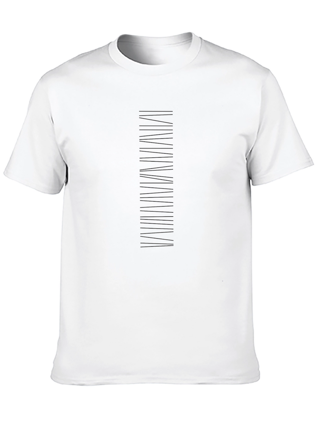 Modern Black T-Shirt with Abstract Line Design