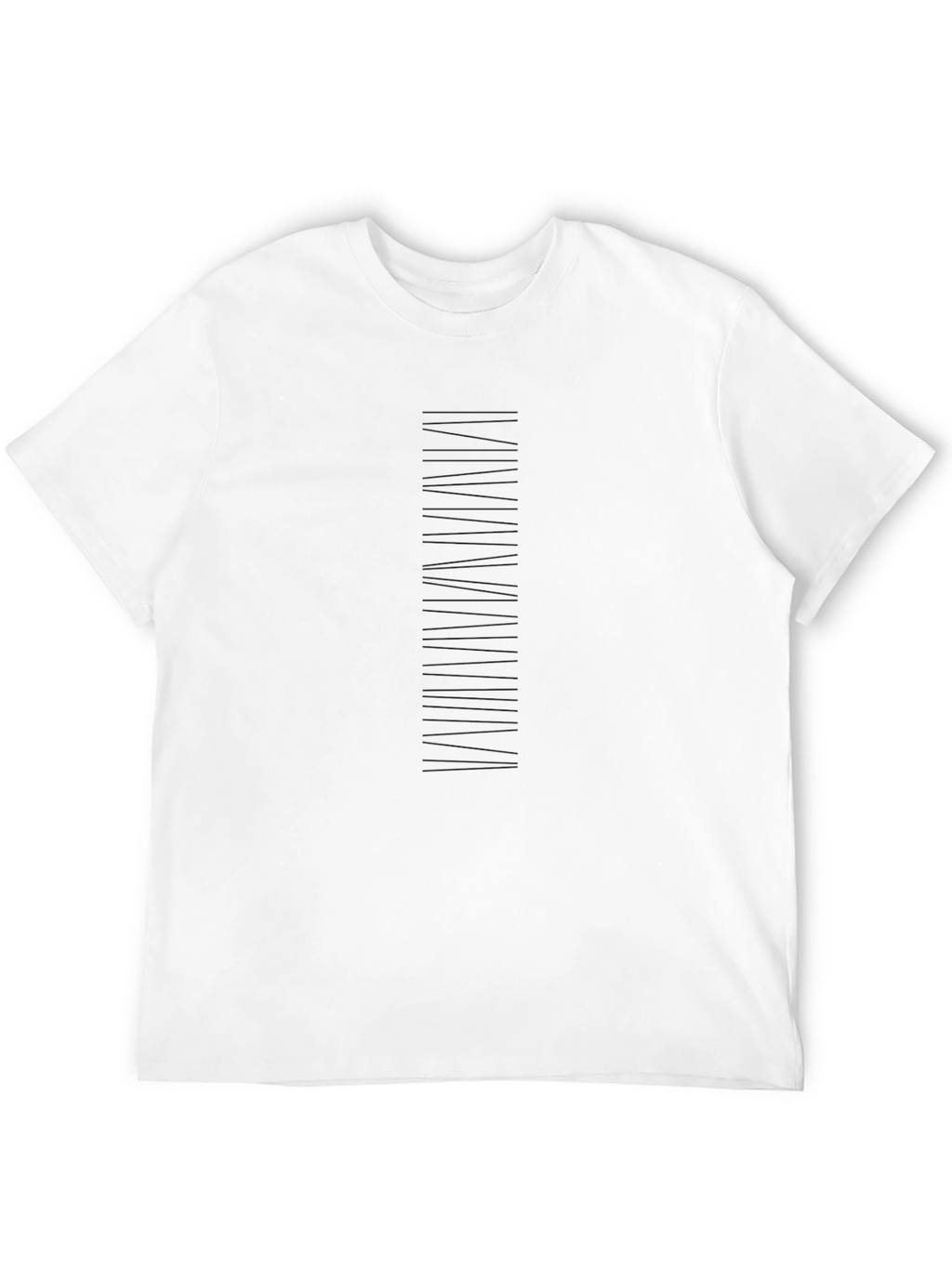 Modern Black T-Shirt with Abstract Line Design