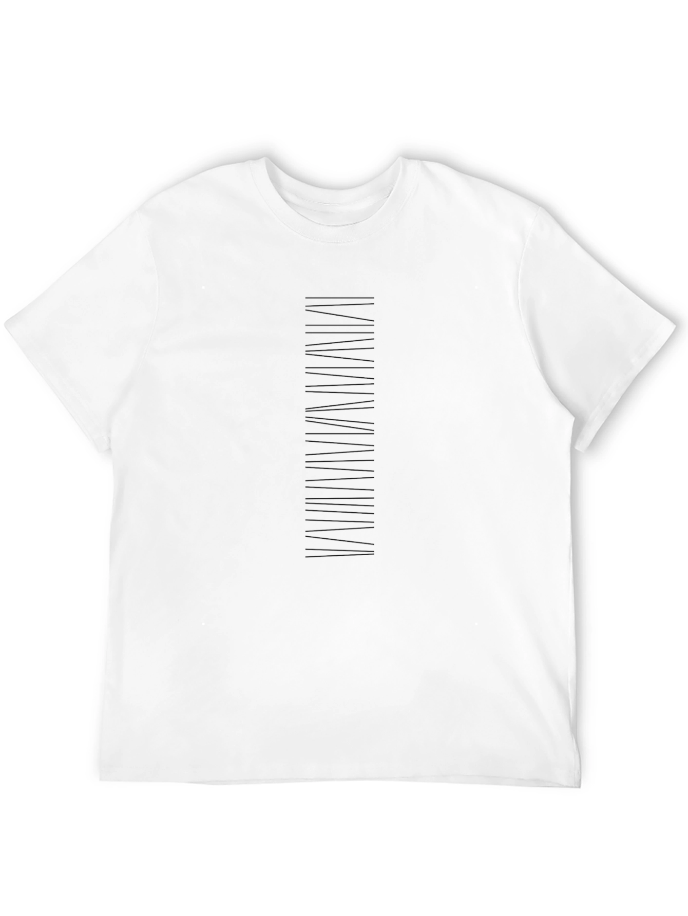 Modern Black T-Shirt with Abstract Line Design