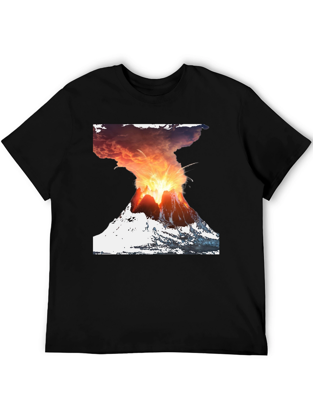 Volcano Eruption Graphic Print Tee