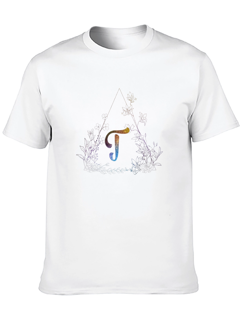 Cosmic Letter T Graphic Tee - Unisex Black T-Shirt