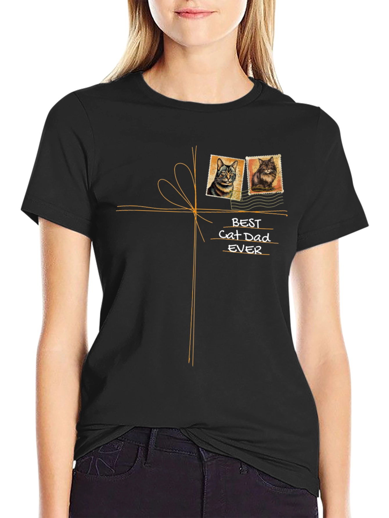 Best Cat Dad Ever Graphic T-Shirt