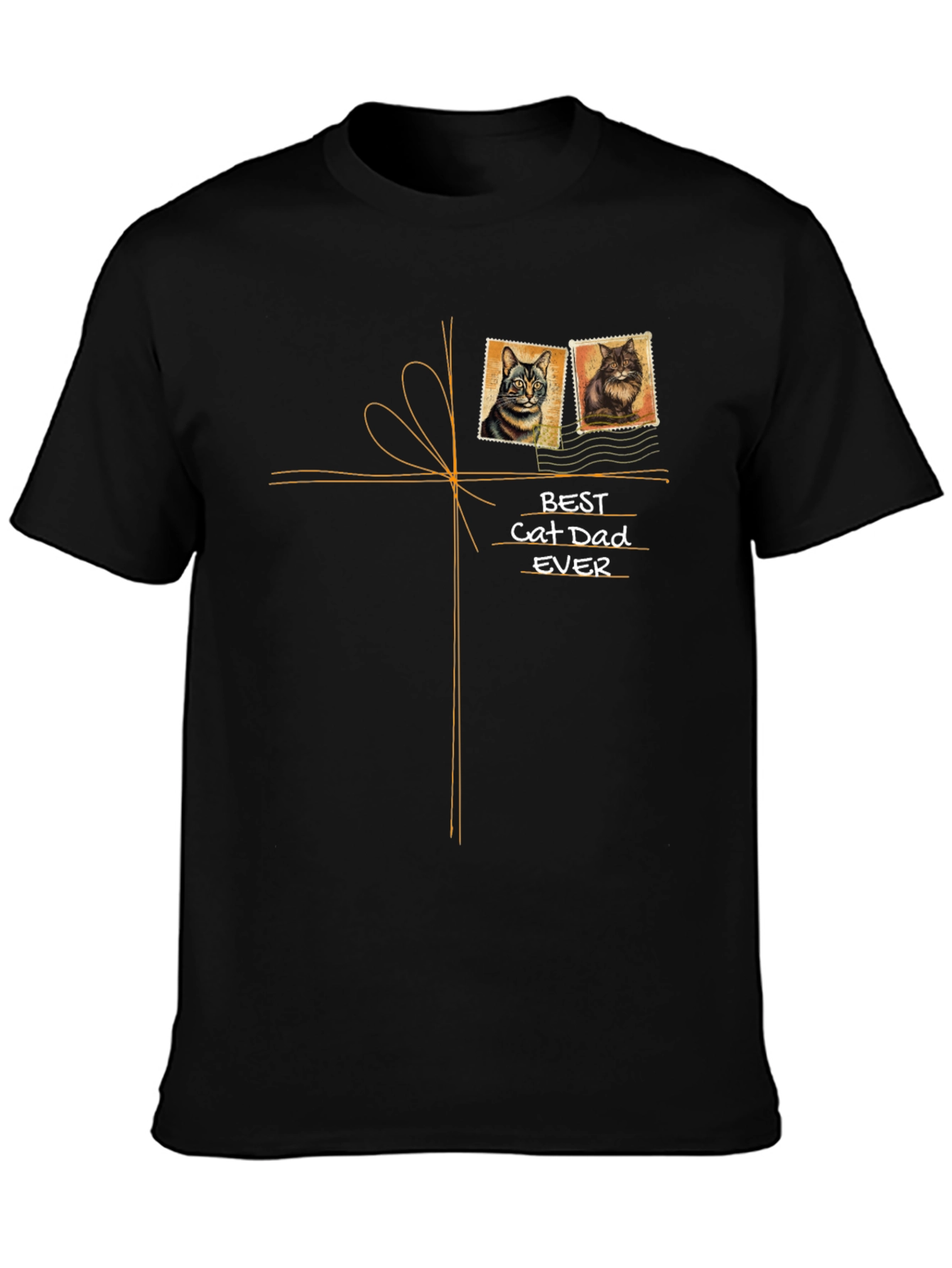 Best Cat Dad Ever Graphic T-Shirt