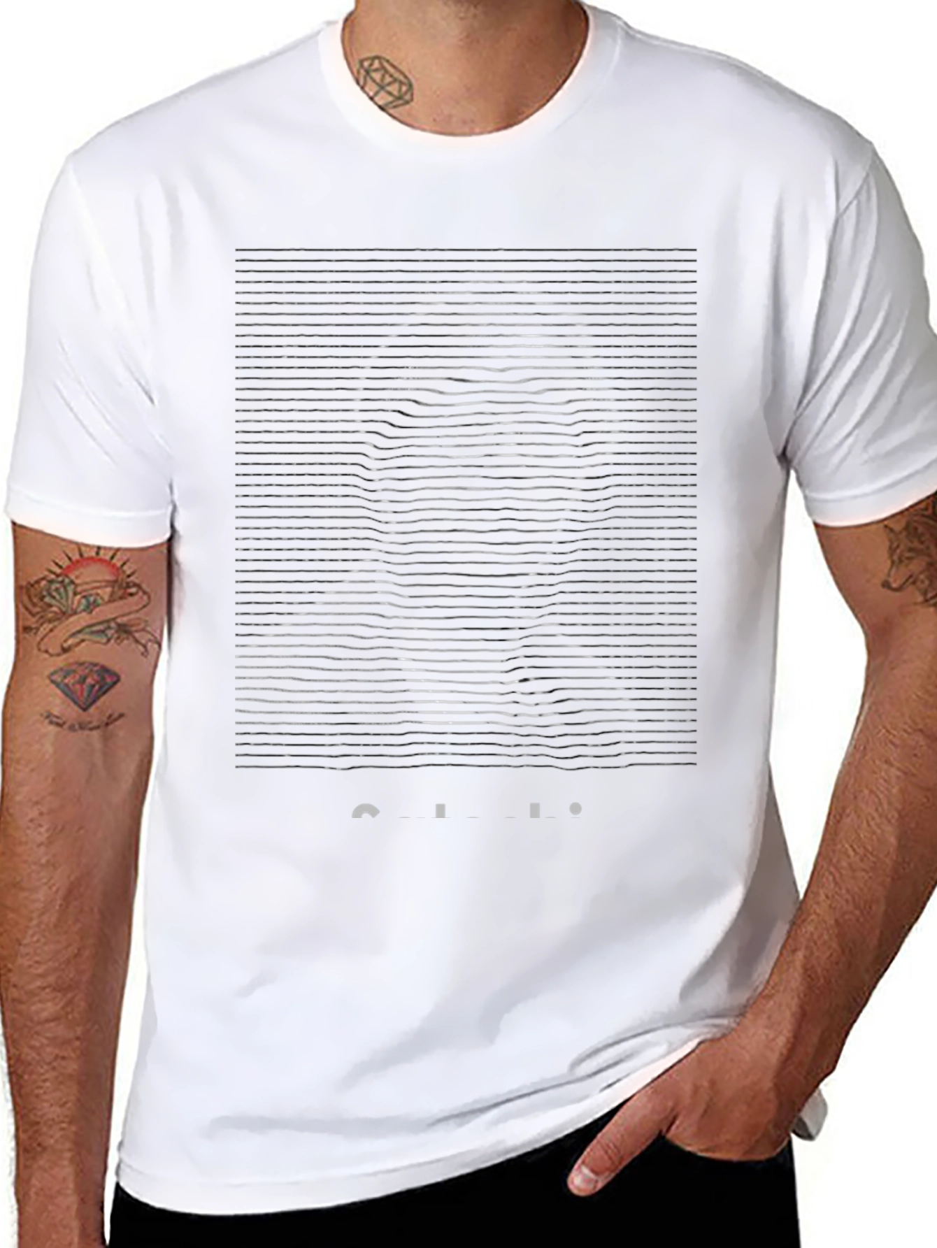 Abstract Portrait Graphic Tee - Modern Minimalist Design