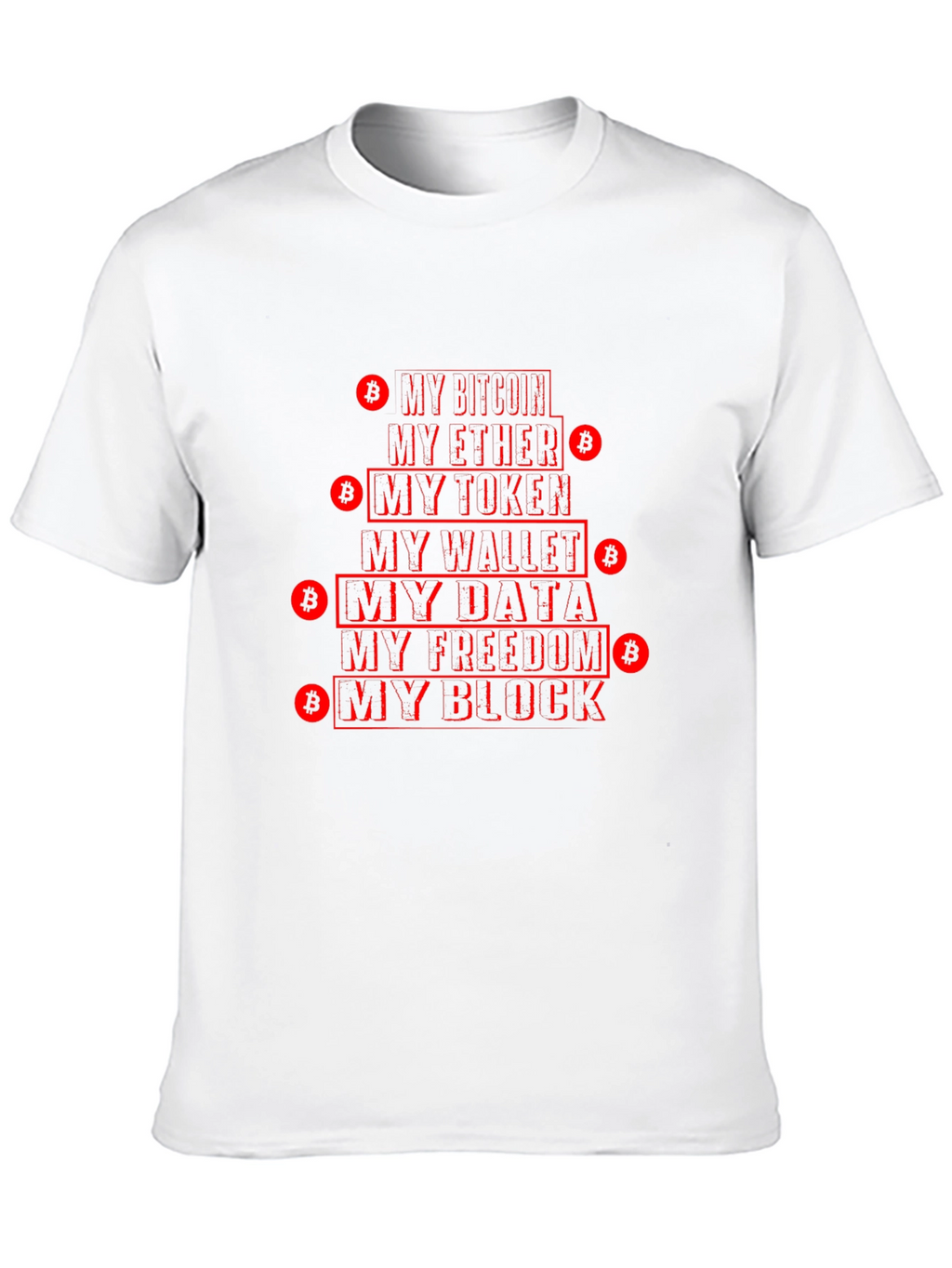 Crypto Enthusiast T-Shirt - Bitcoin Ether Data