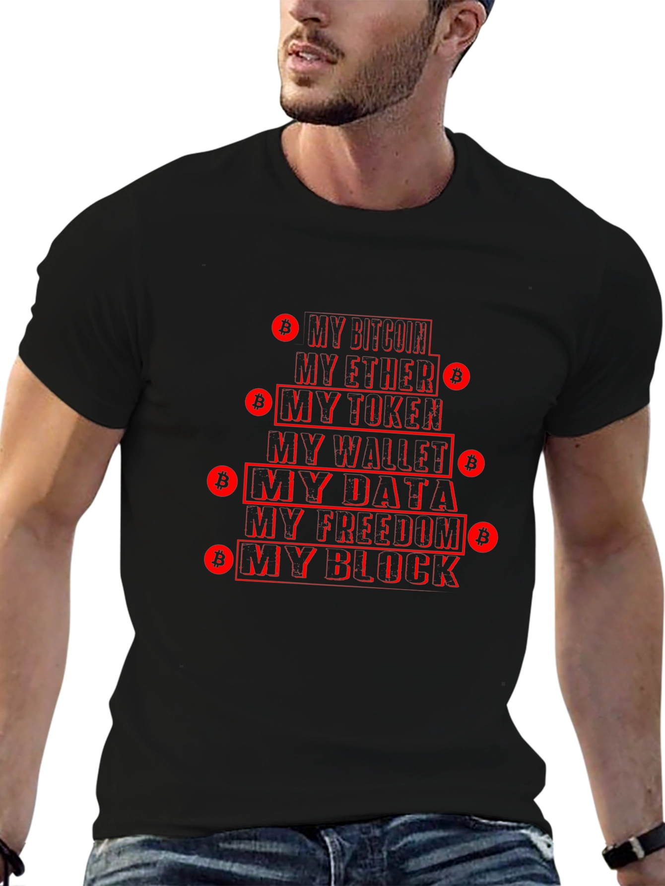 Crypto Enthusiast T-Shirt - Bitcoin Ether Data