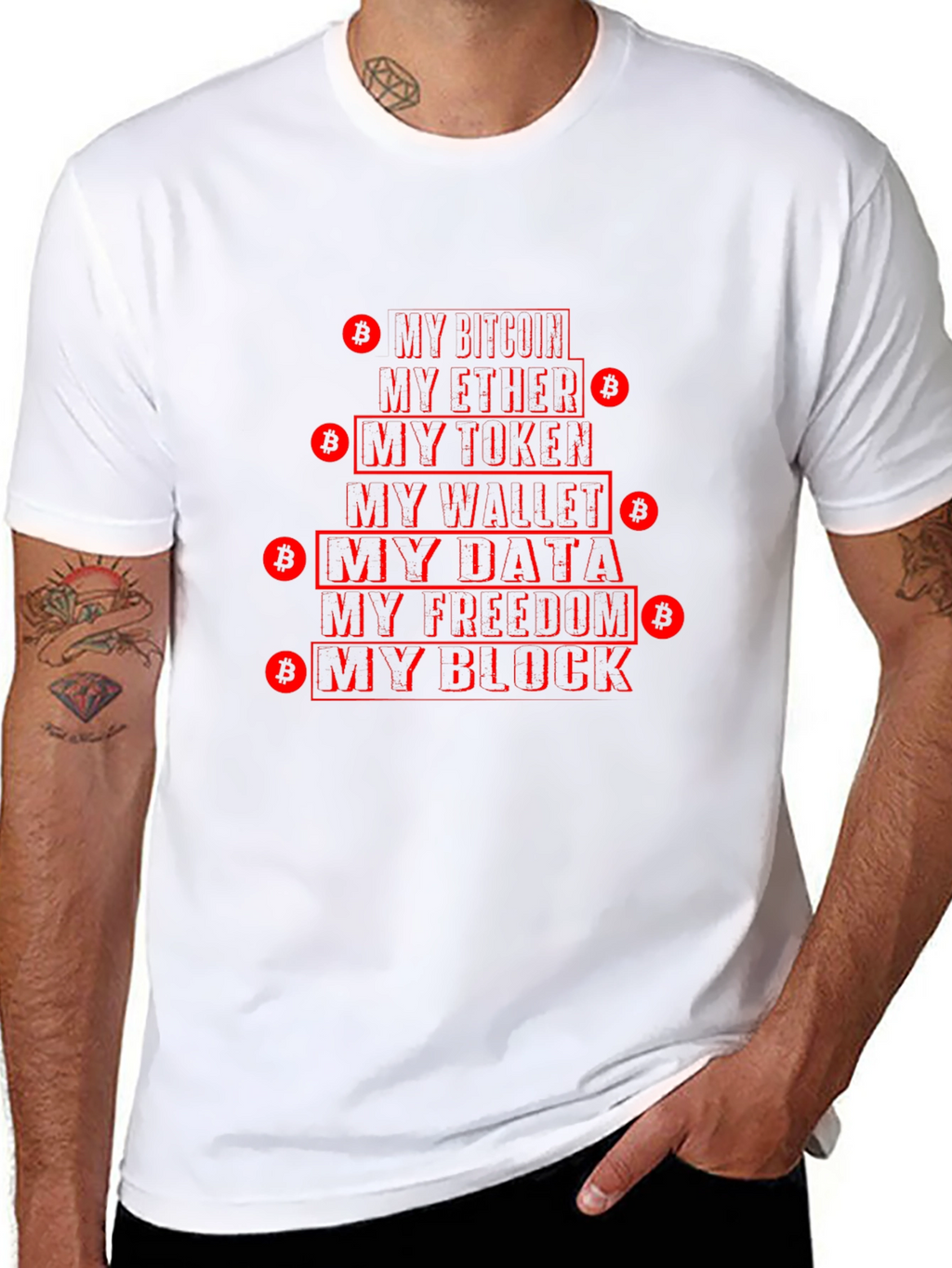 Crypto Enthusiast T-Shirt - Bitcoin Ether Data