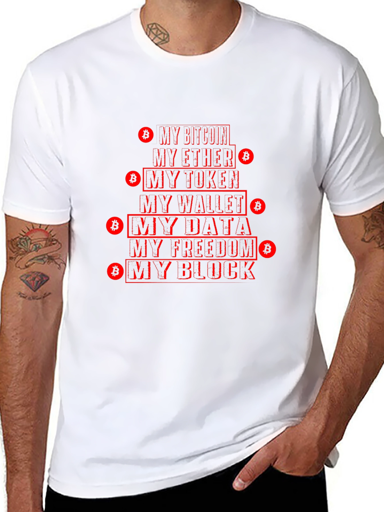 Crypto Enthusiast T-Shirt - Bitcoin Ether Data
