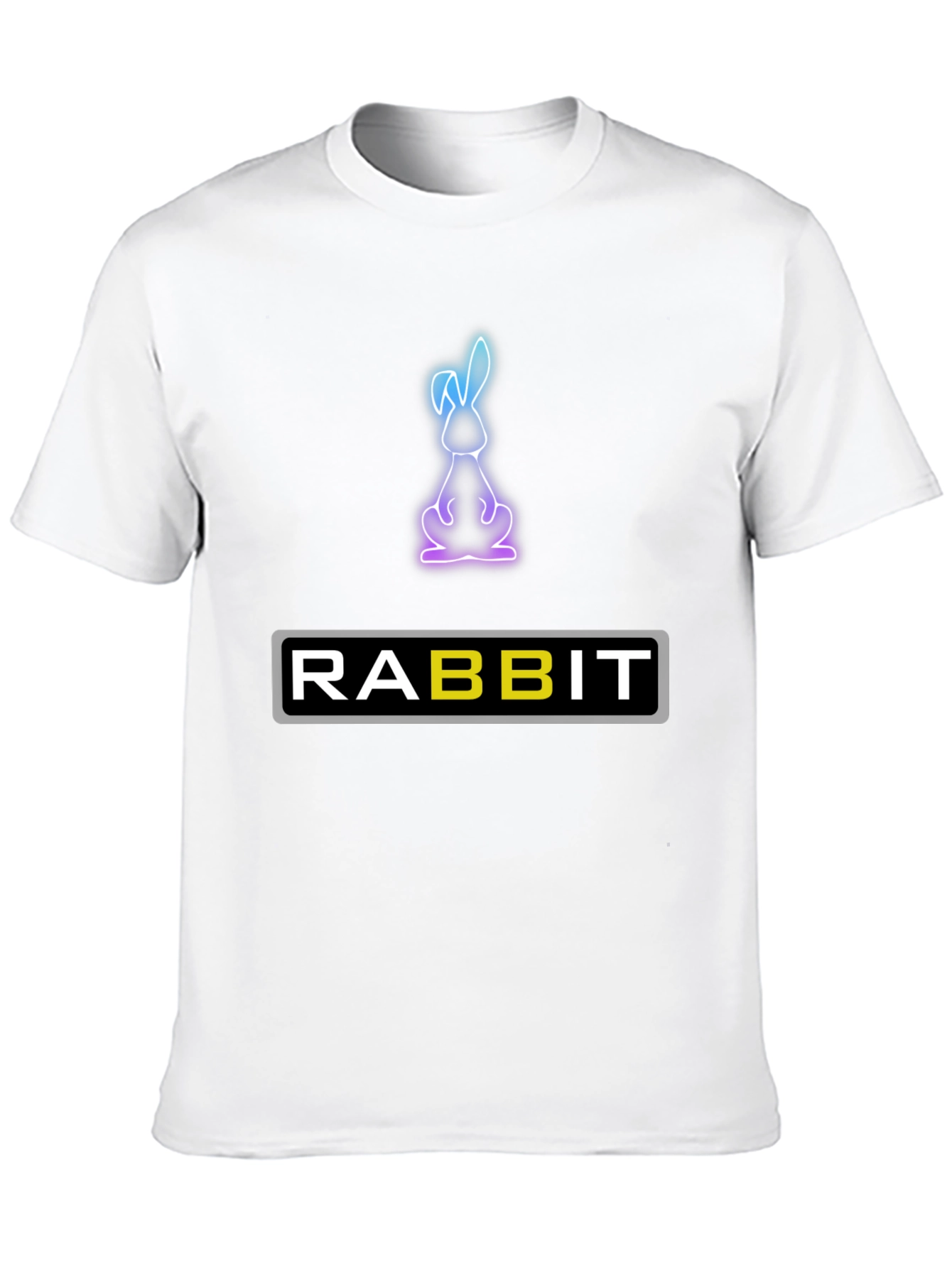 Rabbit Neon Graphic T-Shirt - Soft Cotton Blend