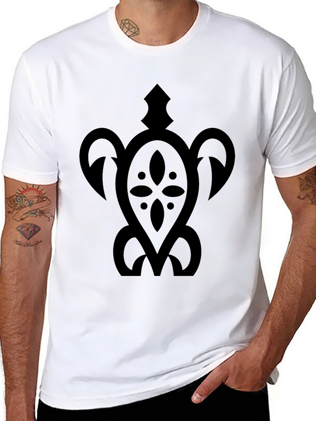 Black Turtle Graphic Tee - Casual Style