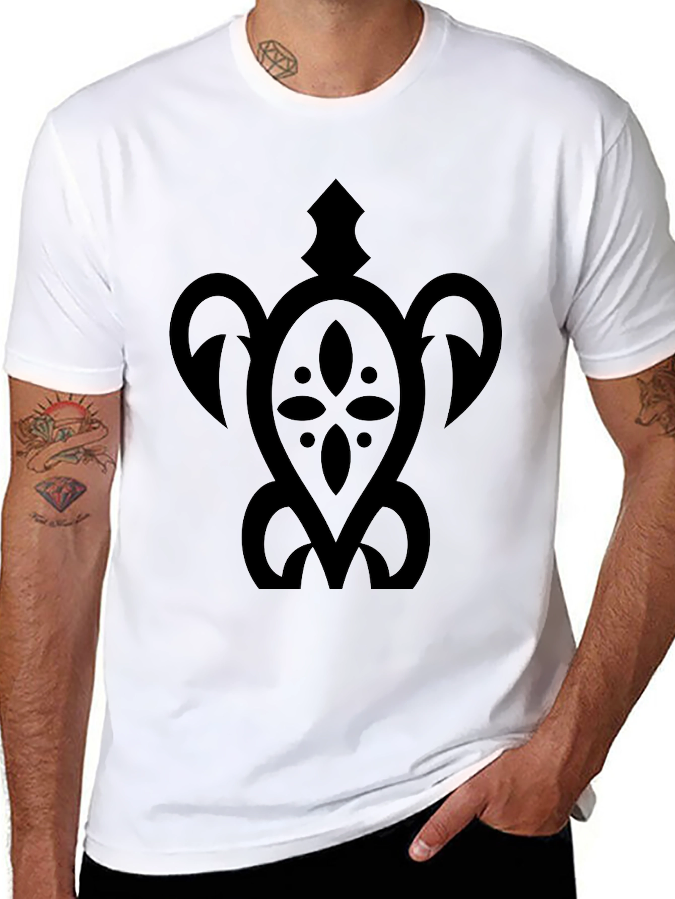 Black Turtle Graphic Tee - Casual Style