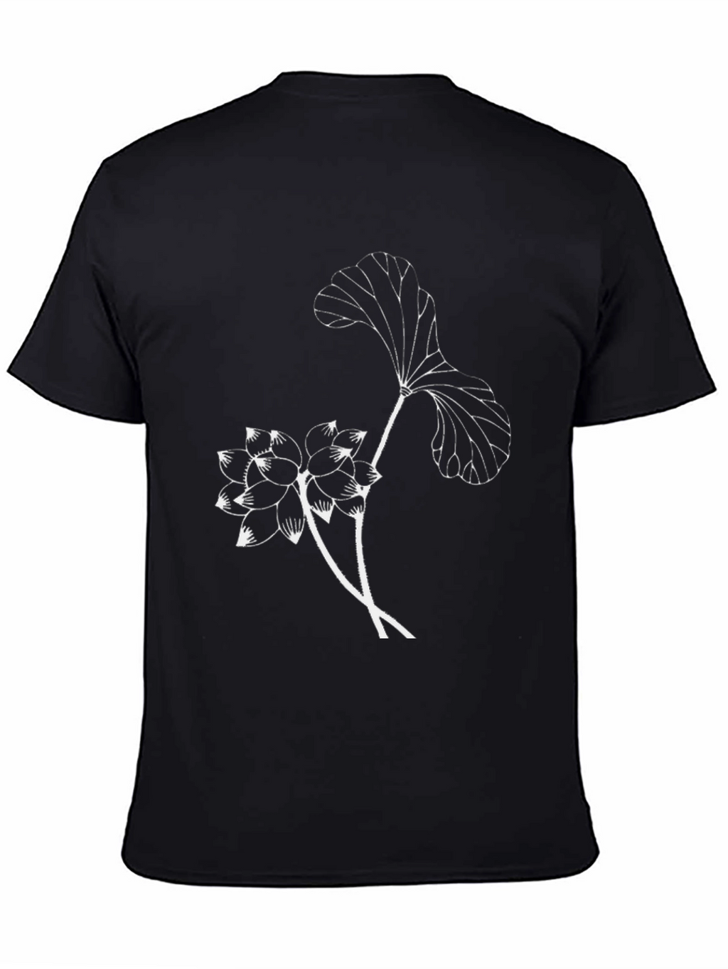 Black Lotus Flower Graphic Tee