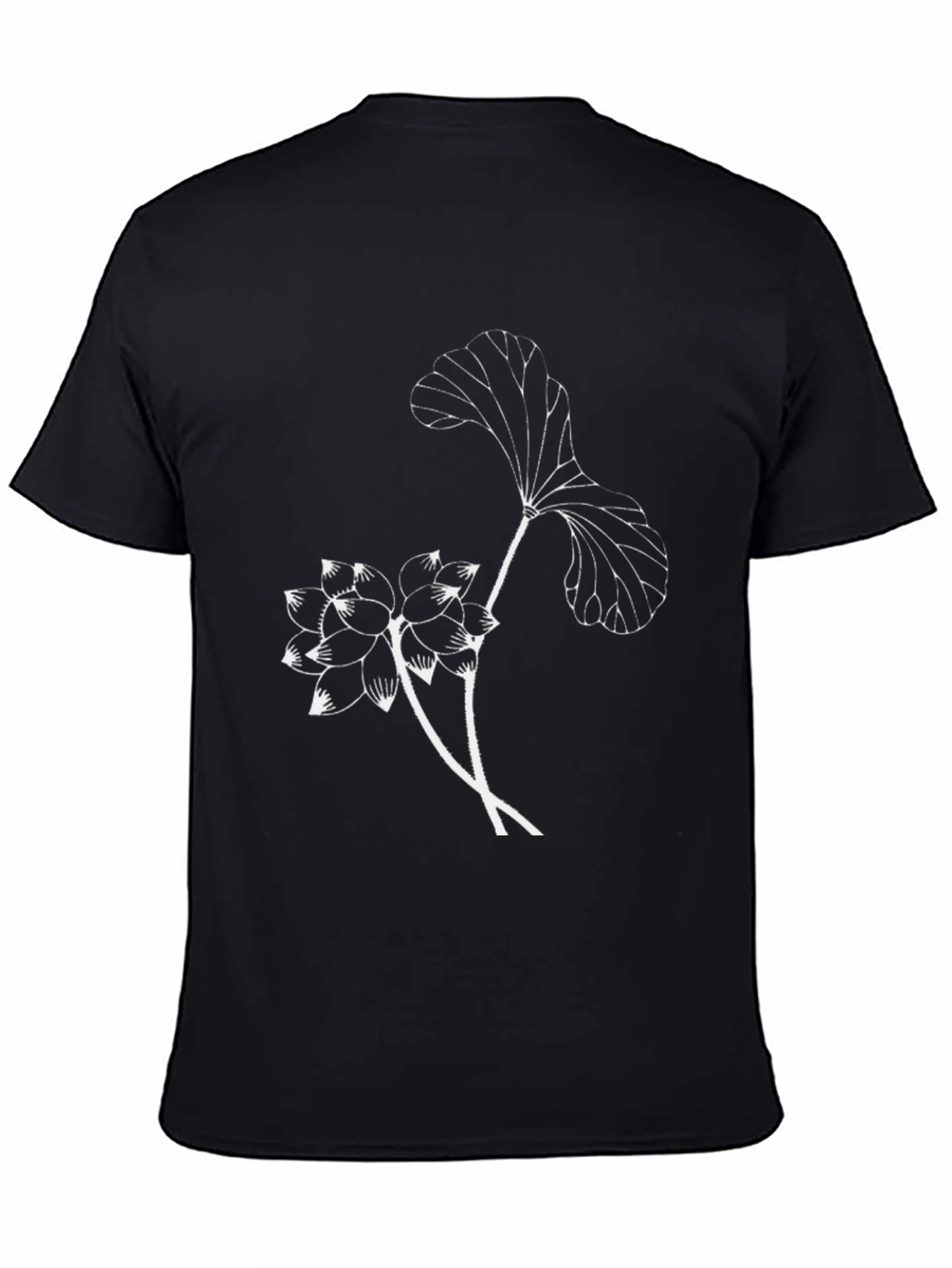 Black Lotus Flower Graphic Tee