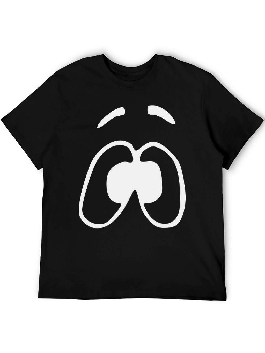 Sad Face Graphic Tee - Unisex Black T-Shirt