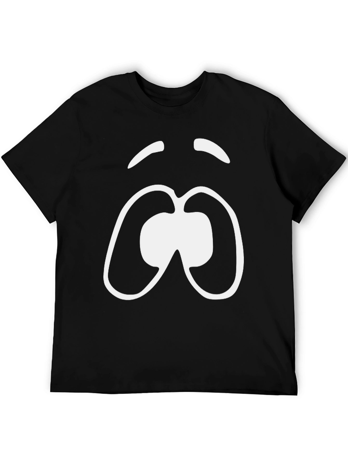 Sad Face Graphic Tee - Unisex Black T-Shirt