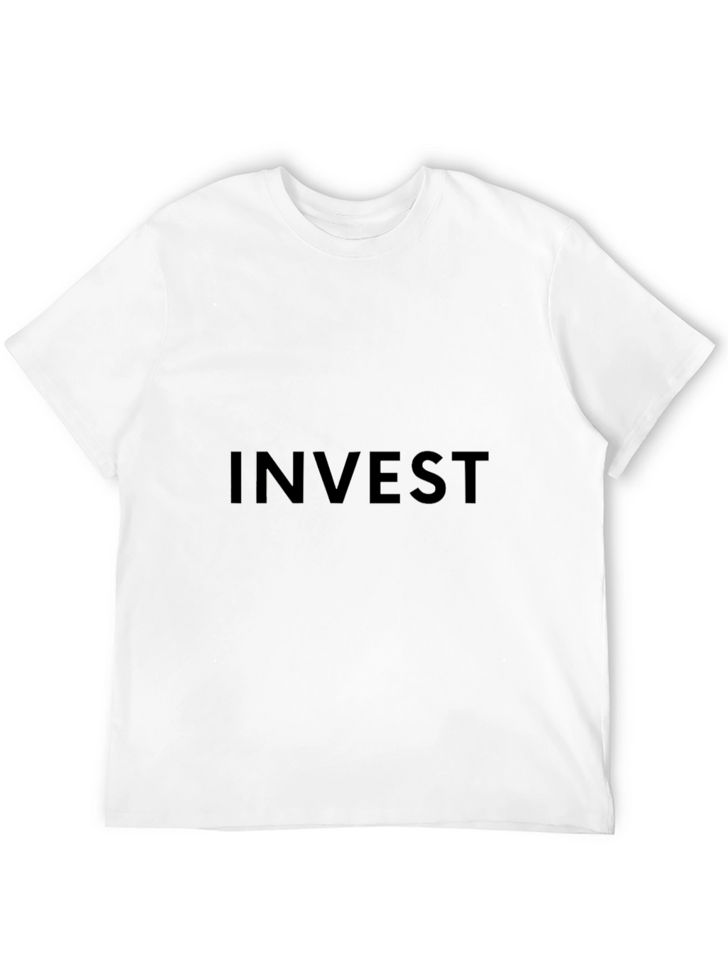 INVEST Black Graphic Tee - Casual Style