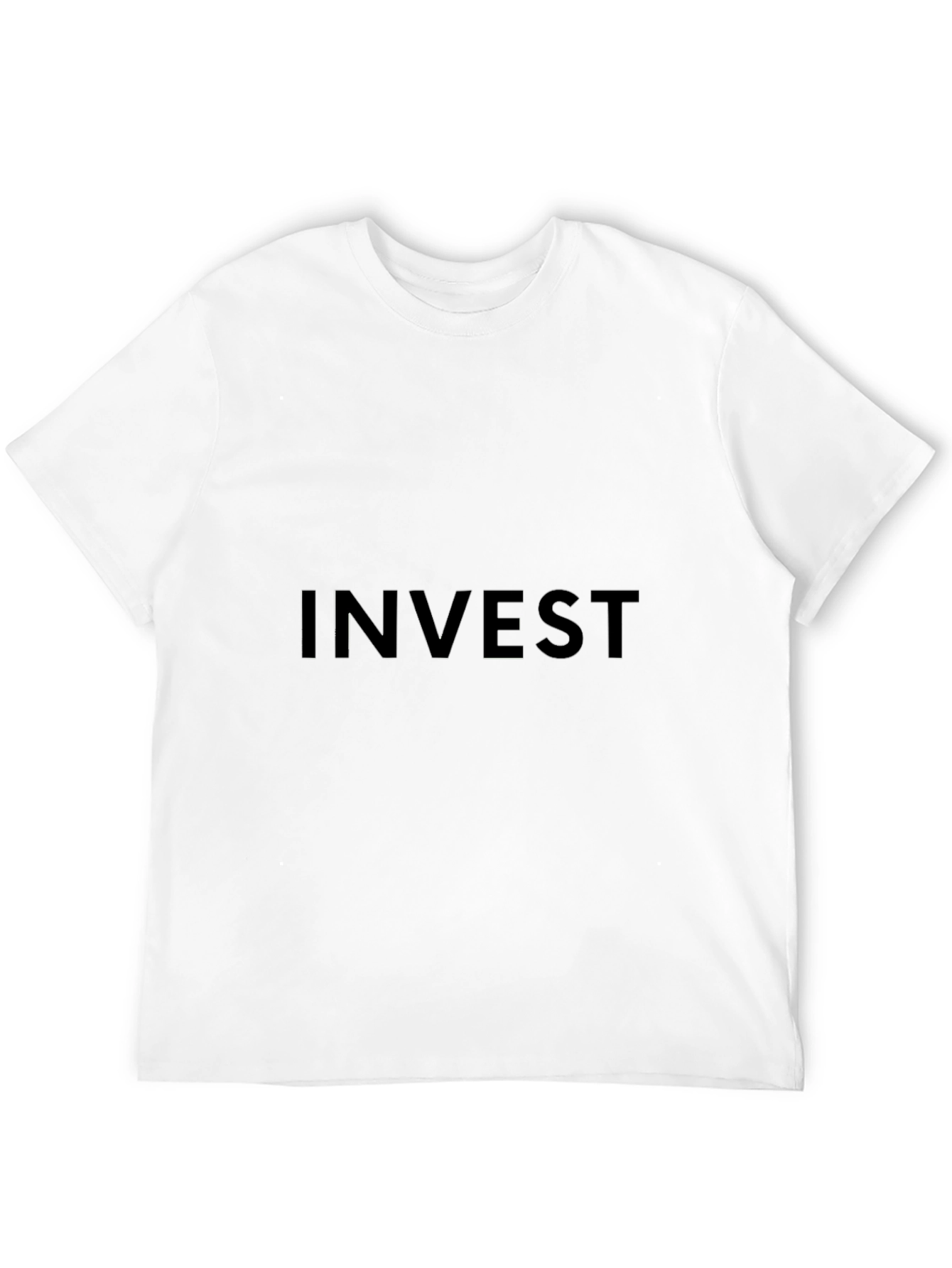 INVEST Black Graphic Tee - Casual Style