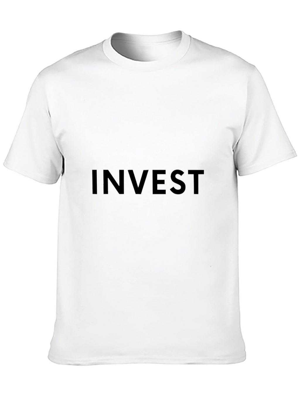 INVEST Black Graphic Tee - Casual Style