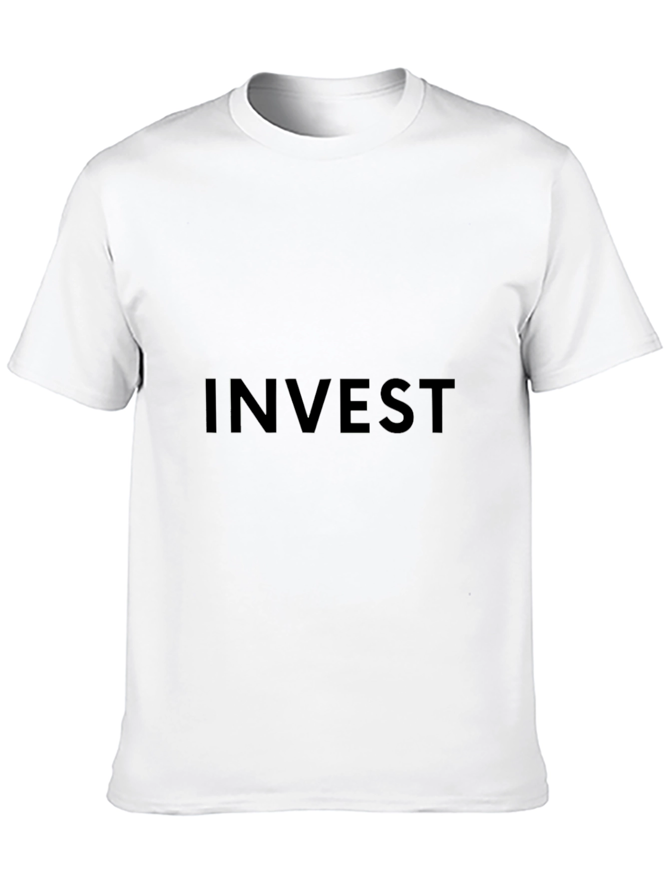 INVEST Black Graphic Tee - Casual Style