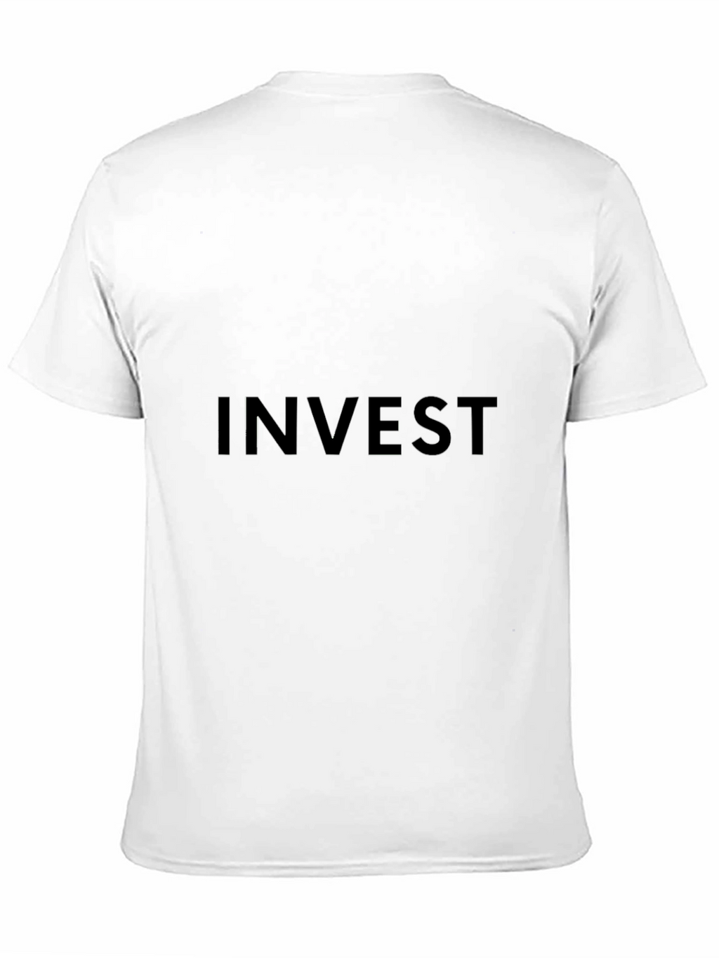 INVEST Black Graphic Tee - Casual Style