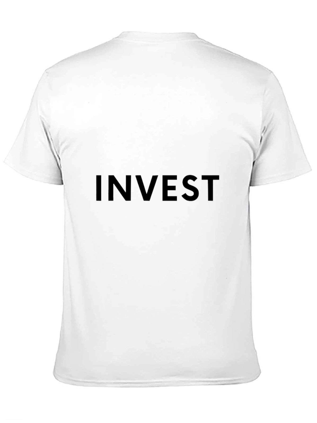INVEST Black Graphic Tee - Casual Style