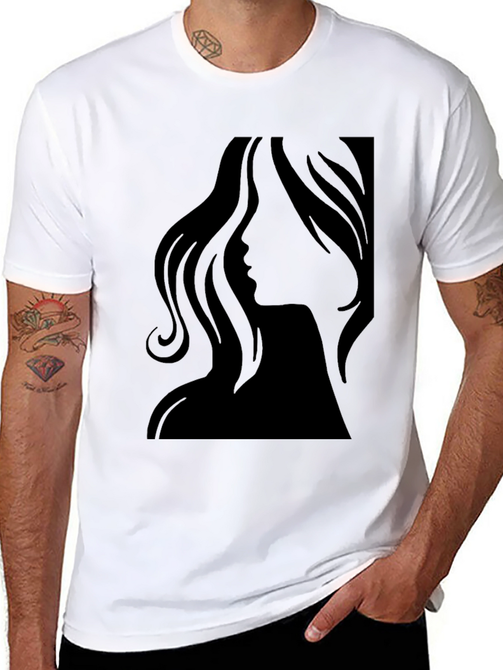 Silhouette Woman Tee - Cool Graphic T-Shirt