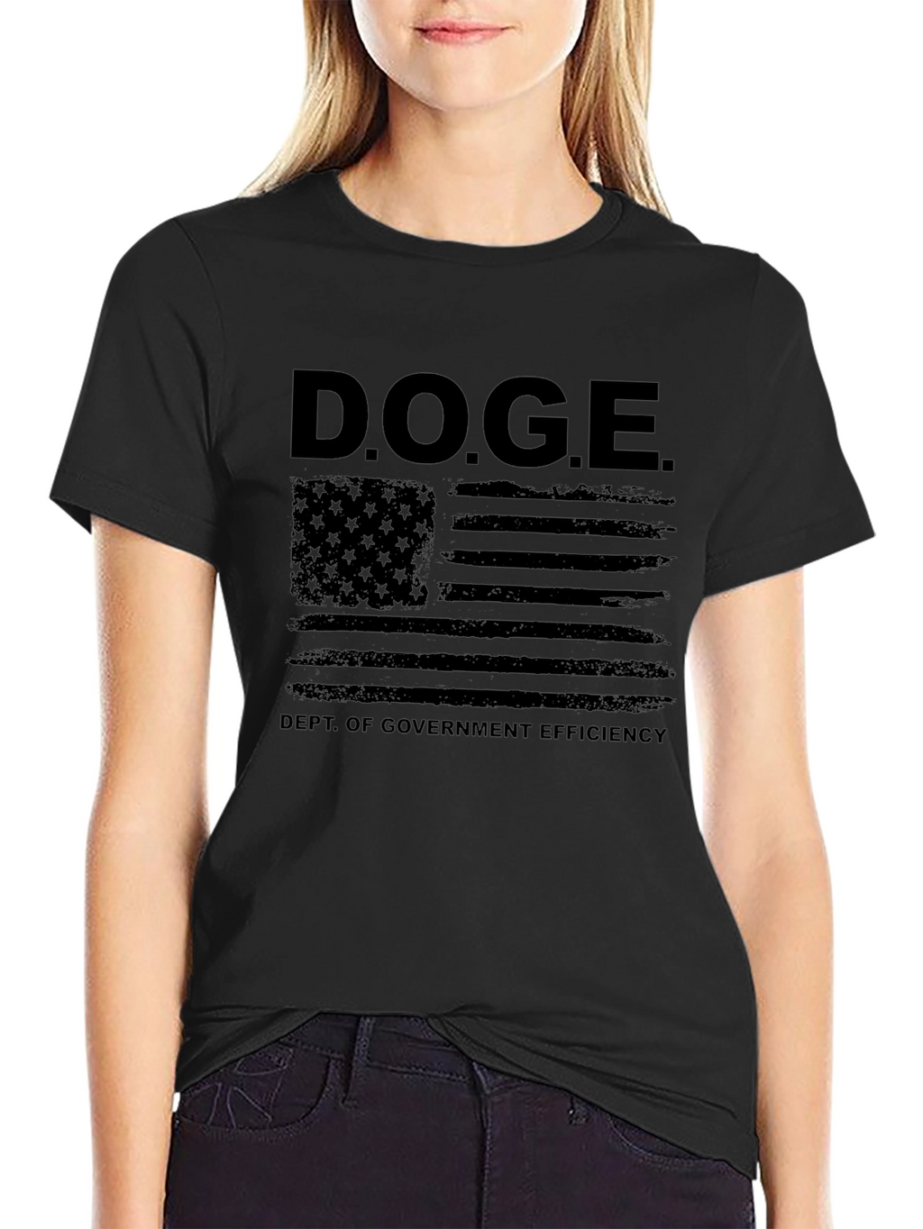 D.O.G.E. Dept. of Government Efficiency American Flag T-Shirt