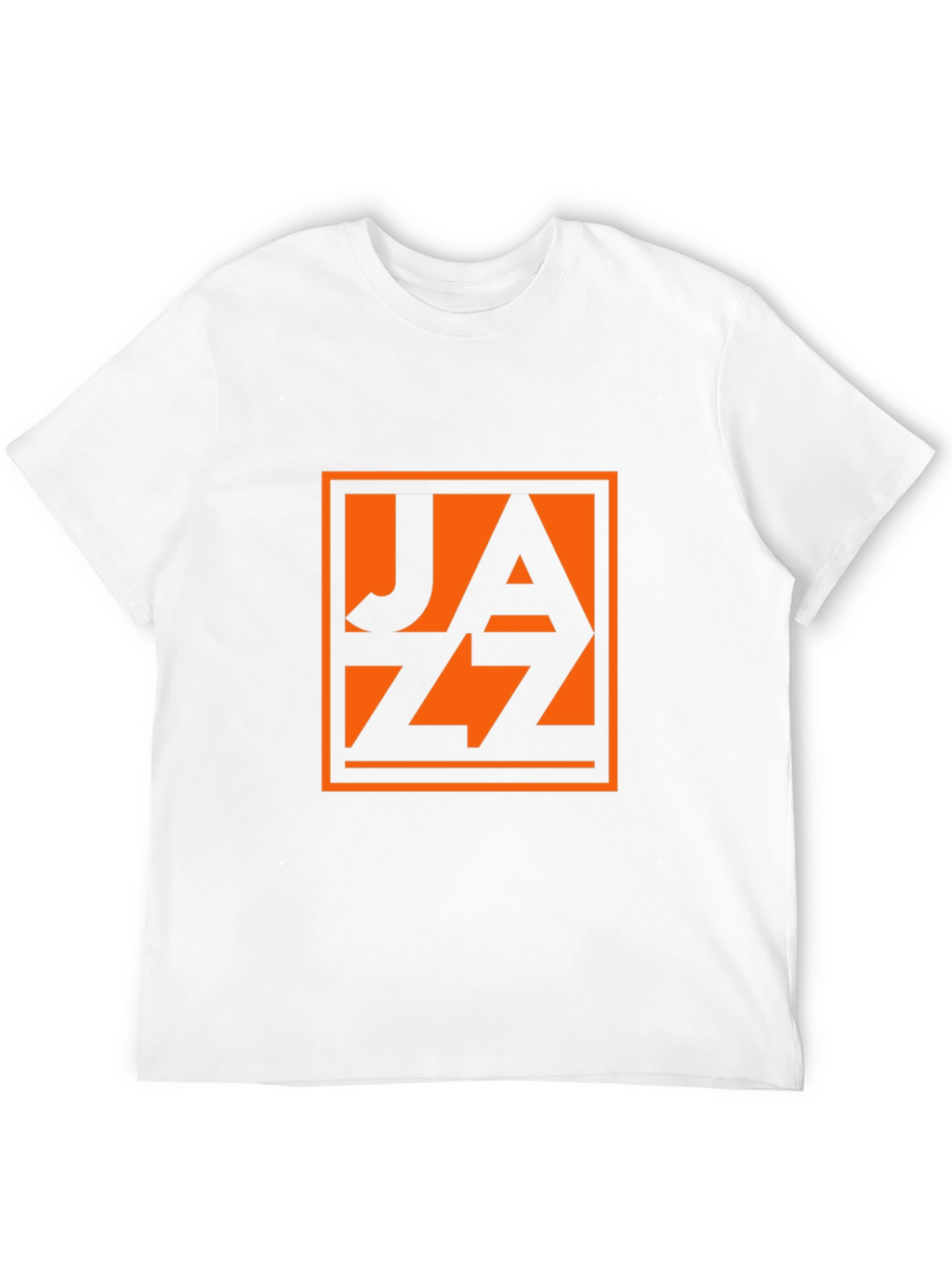 Black T-Shirt with Orange Jazz Graphic